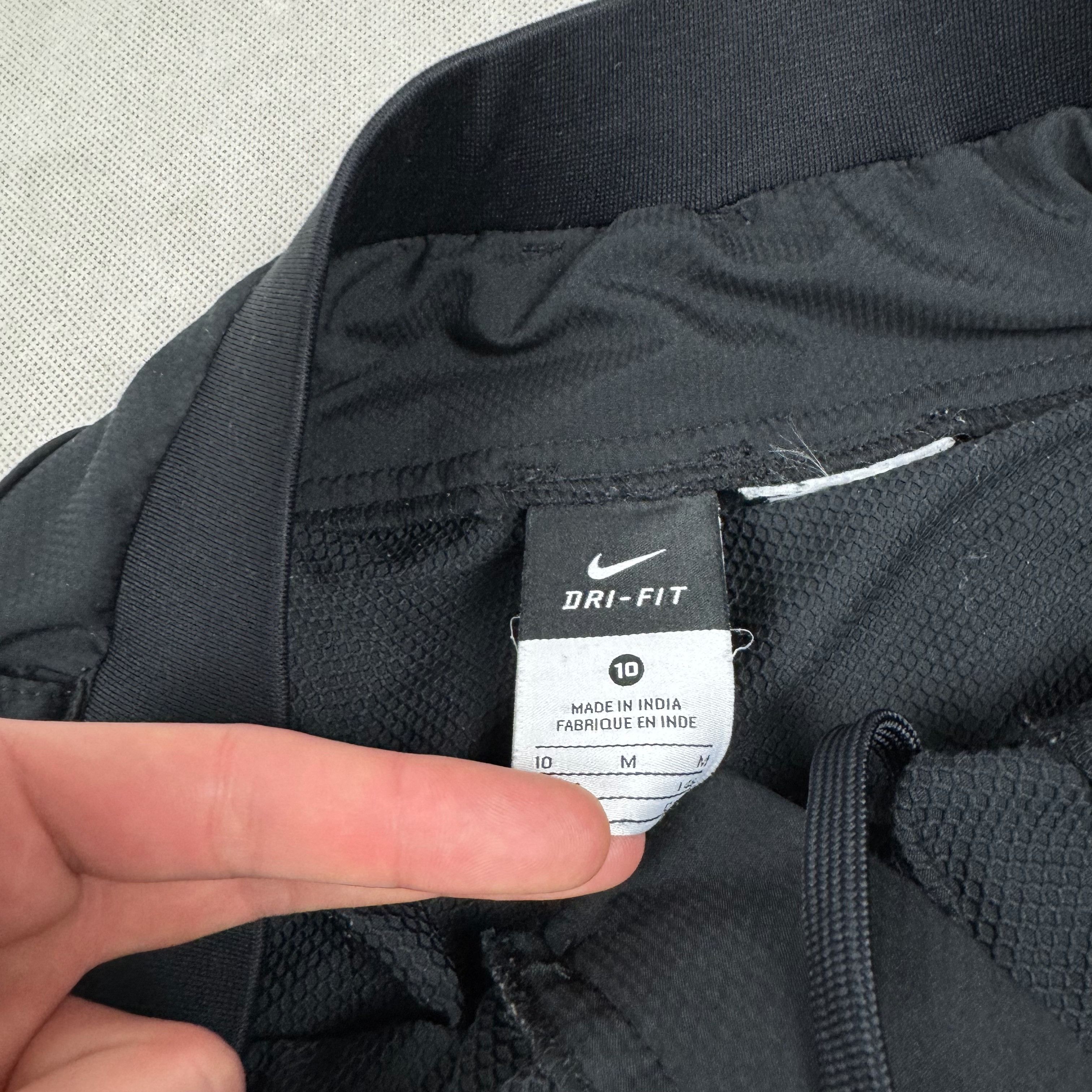Nike × Vintage Nike Dri-Fit Women's Black Swoosh Straight Leg Track Pants M Size 30" / US 8 / IT 44 - 2 Thumbnail