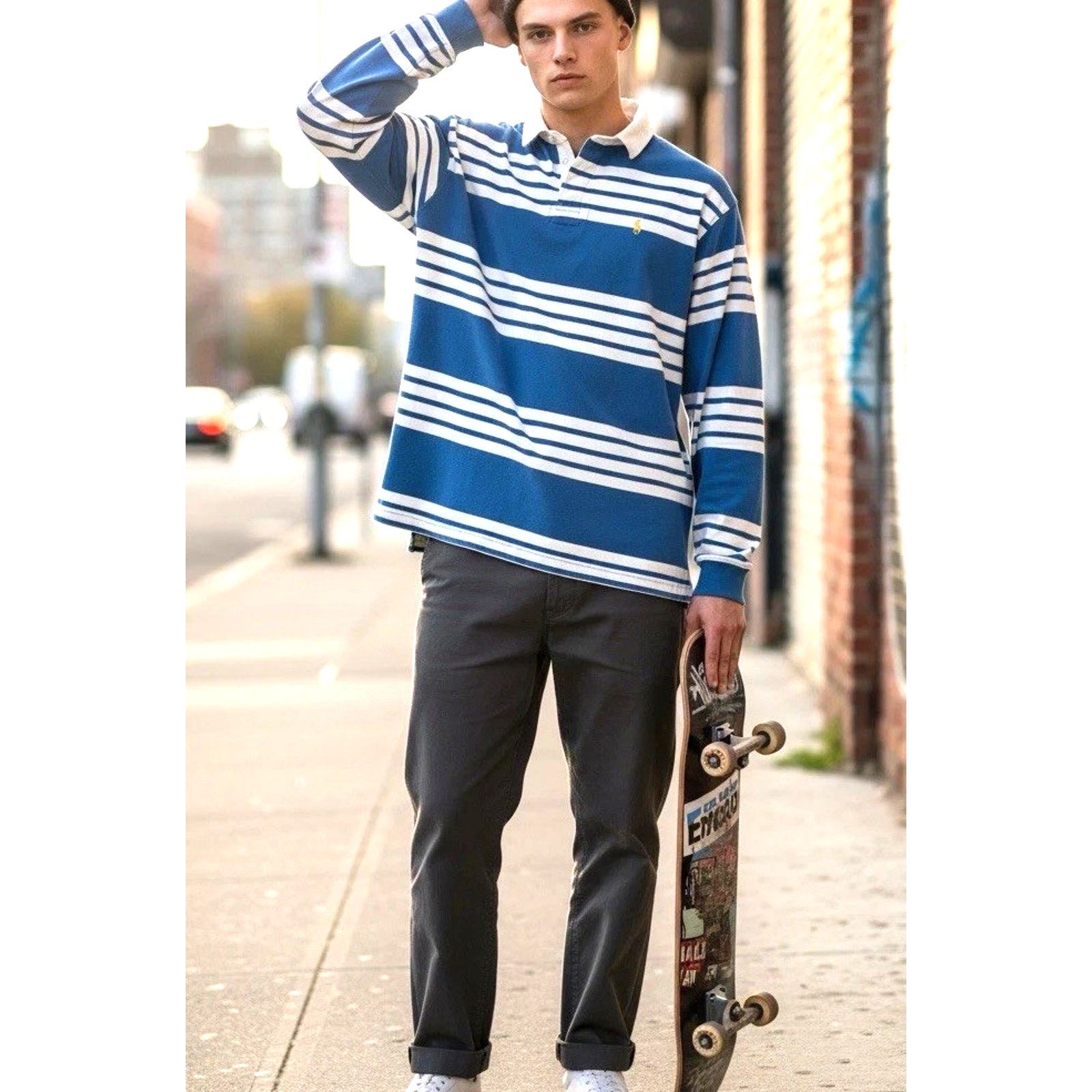 Polo Ralph Lauren VTG 90s Polo Ralph Lauren Rugby Shirt XL Striped pony lUSA Size US XL / EU 56 / 4 - 2 Thumbnail