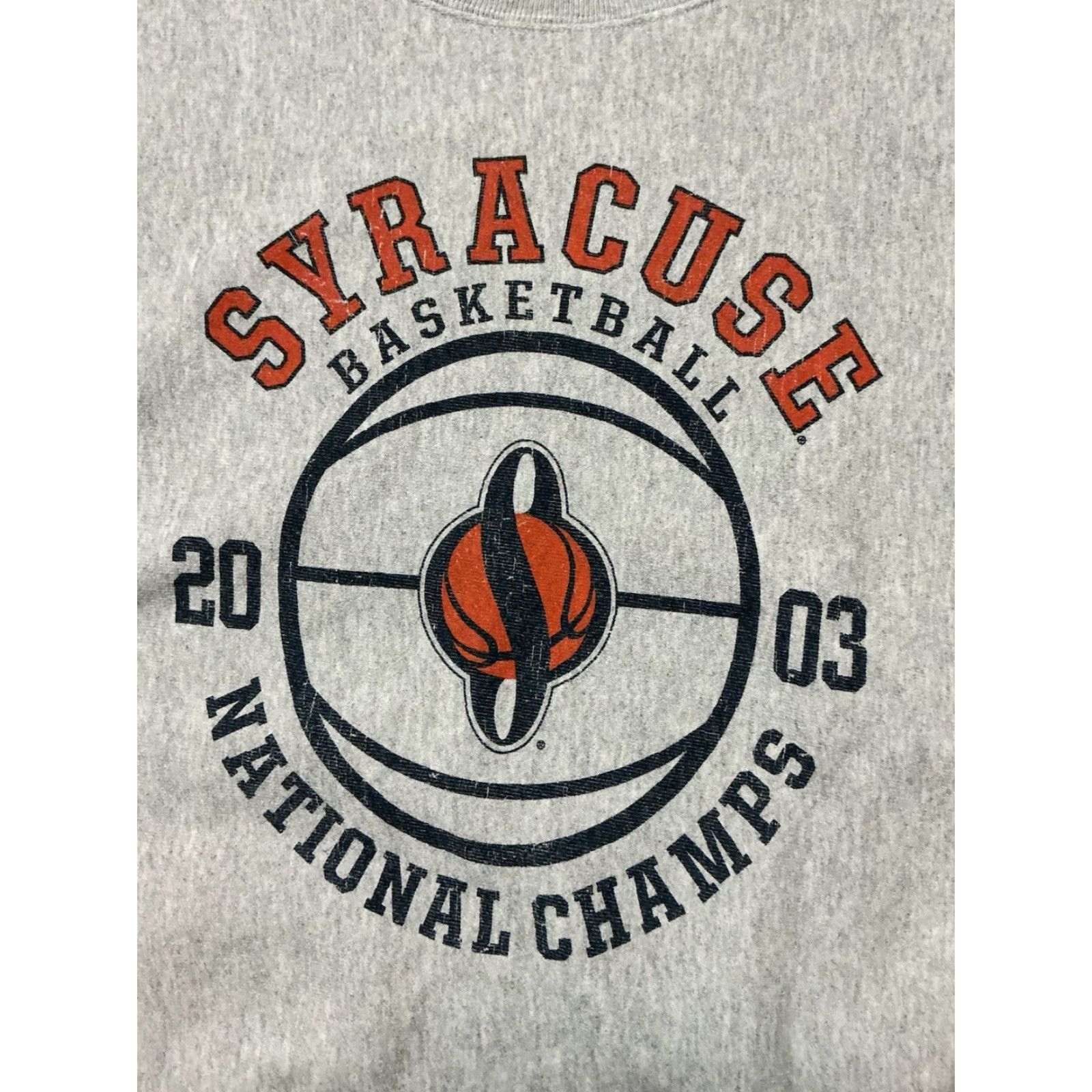 Champion Champion Reverse Weave Syracuse Orange Basketball 2003 Champions Sweatshirt Sz.L Gray Mens Size US L / EU 52-54 / 3 - 2 Thumbnail