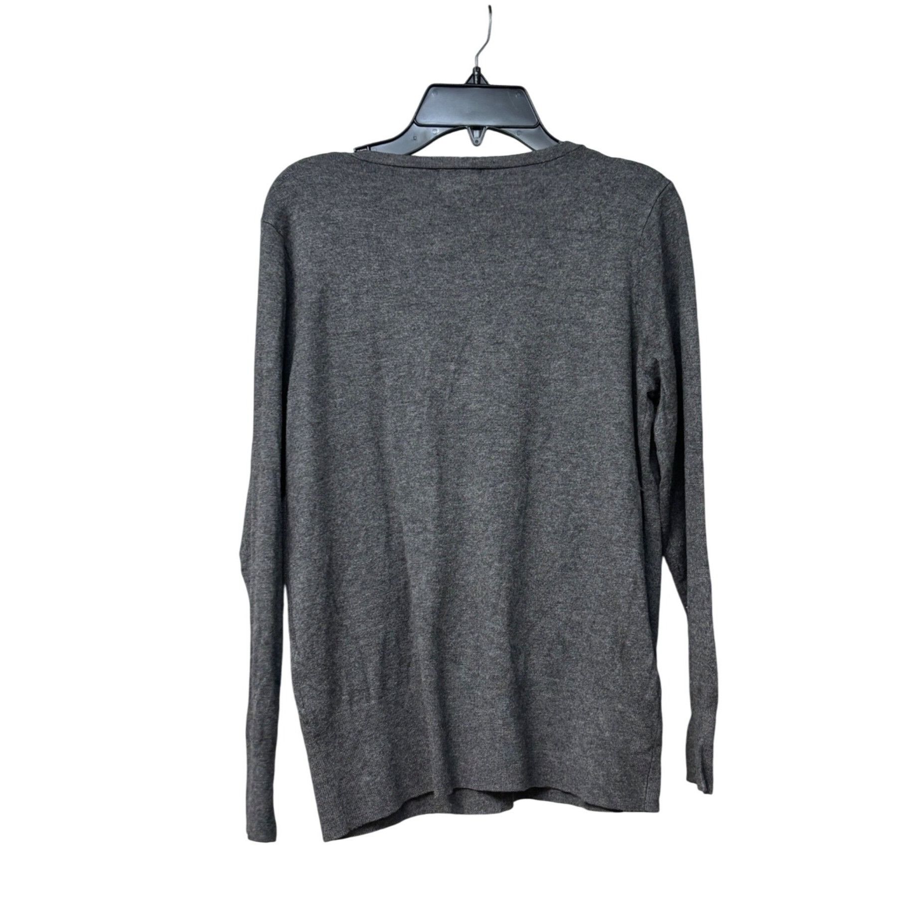 JM Collection JM Collections Petite Button-Embellished Sweater, Charcoal H Size ONE SIZE - 5 Thumbnail