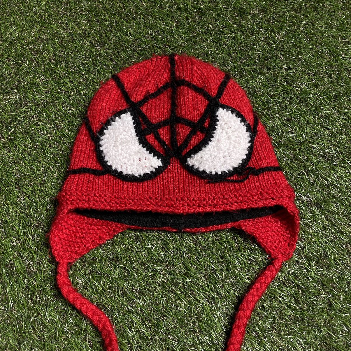 Vintage Y2K Spider Graphic Knit Beanie Streetwear Alt Grunge Slim OS Size ONE SIZE - 2 Thumbnail