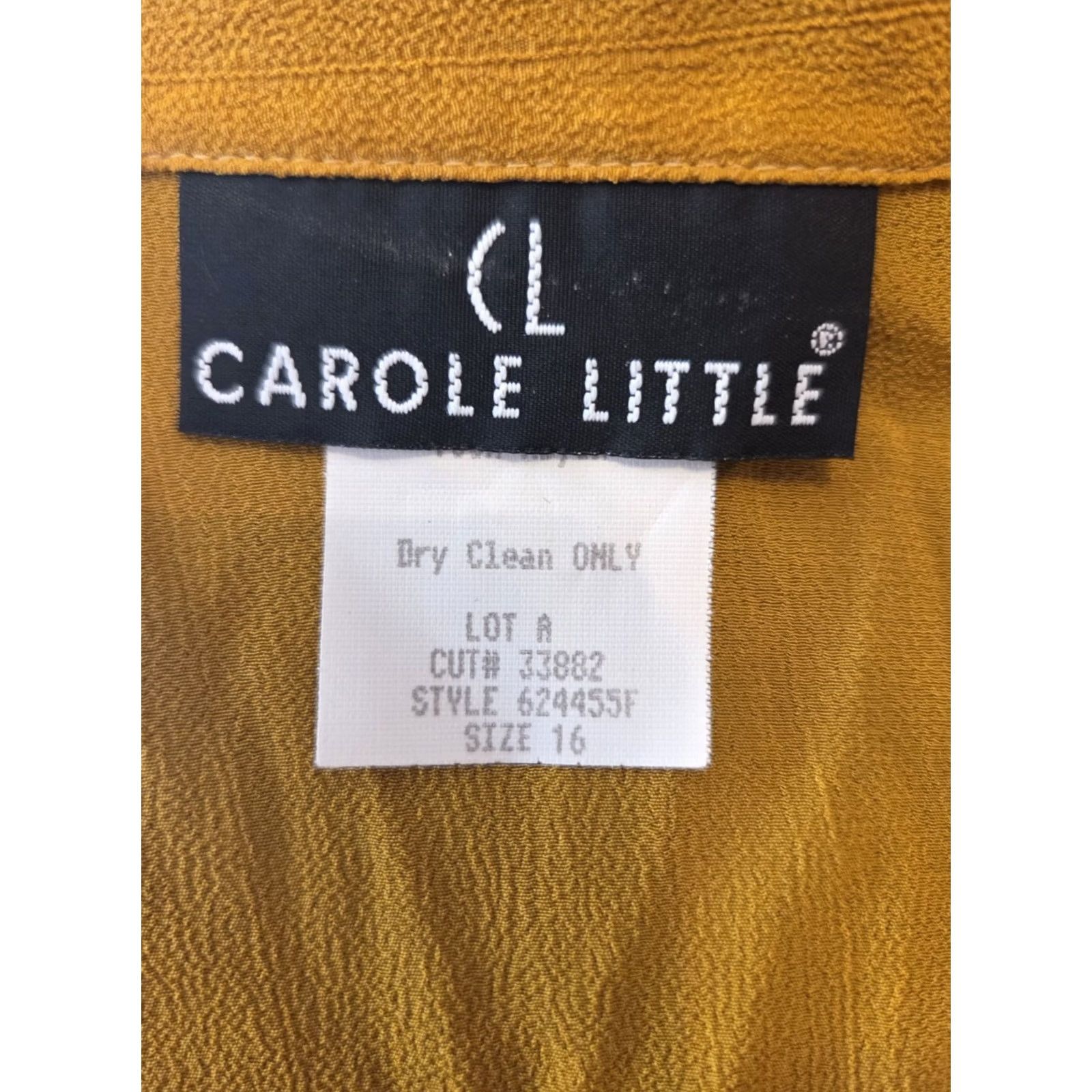 Vintage Vintage Carole Little Shirt 16 Mustard Yellow Button Up Top 80s Size XXL / US 16-18 / IT 52-54 - 6 Thumbnail