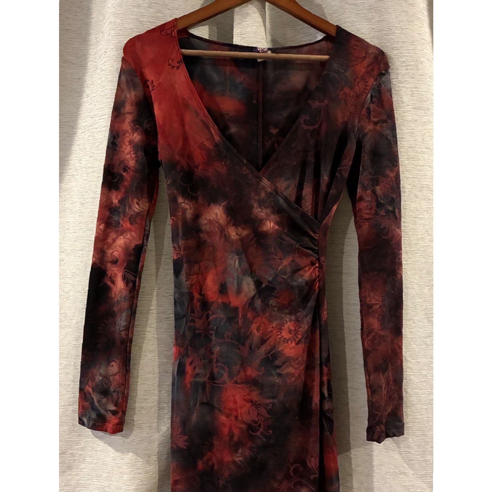 Vintage Vtg 90s Wildcat Dress Womens Small Red Grunge Boho Whimsigoth Fairy Retro - Shirt/Category not given; ensure clarity Size S / US 4 / IT 40 - 2 Thumbnail