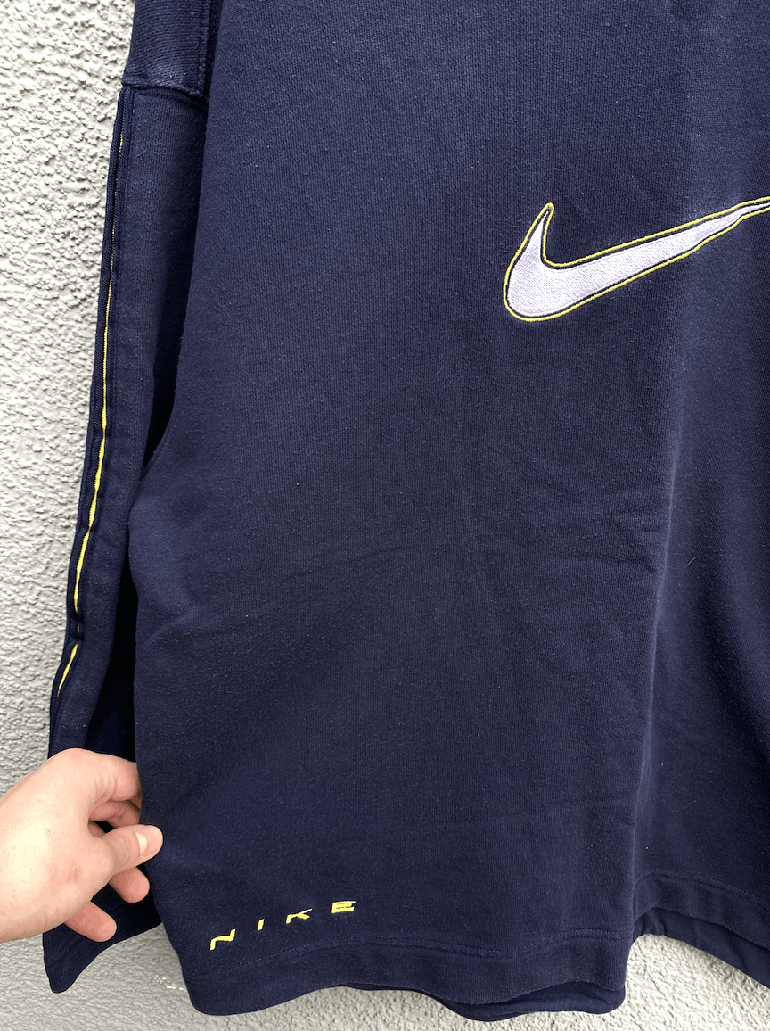 Nike × Vintage Vintage Nike Sweatshirt Big Logo Blue Size US S / EU 44-46 / 1 - 3 Thumbnail