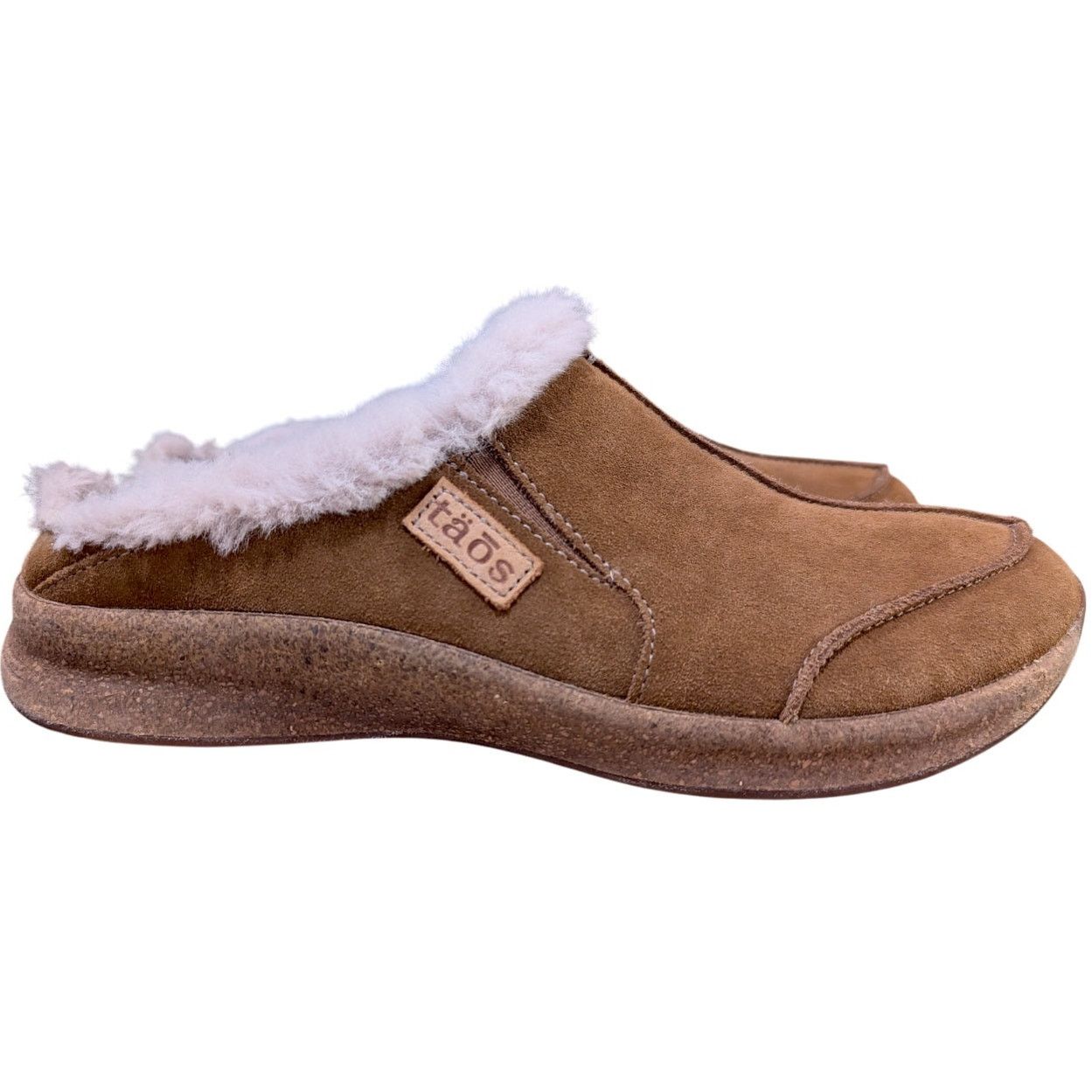 Taos Taos Future Chestnut Suede Faux Fur Slippers Clogs Mules Size US 9 / IT 39 - 2 Thumbnail
