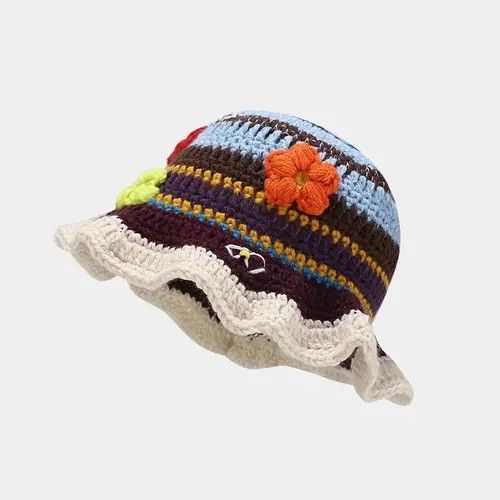 Other Flower Crochet Bucket Hat Size ONE SIZE - 3 Thumbnail