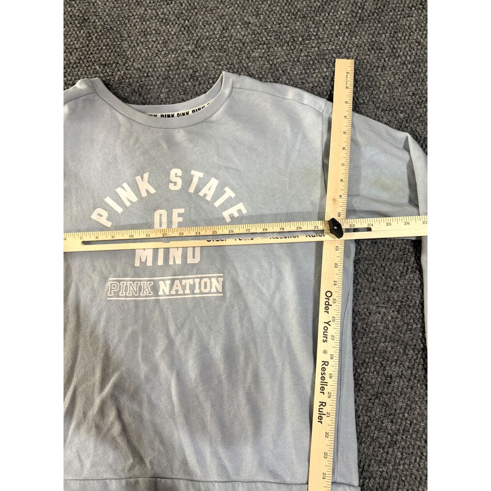 Vintage VINTAGE PINK Victoria's Secret Sweatshirt Womens M PINK Nation Blue Graphic Logo Size M / US 6-8 / IT 42-44 - 5 Thumbnail