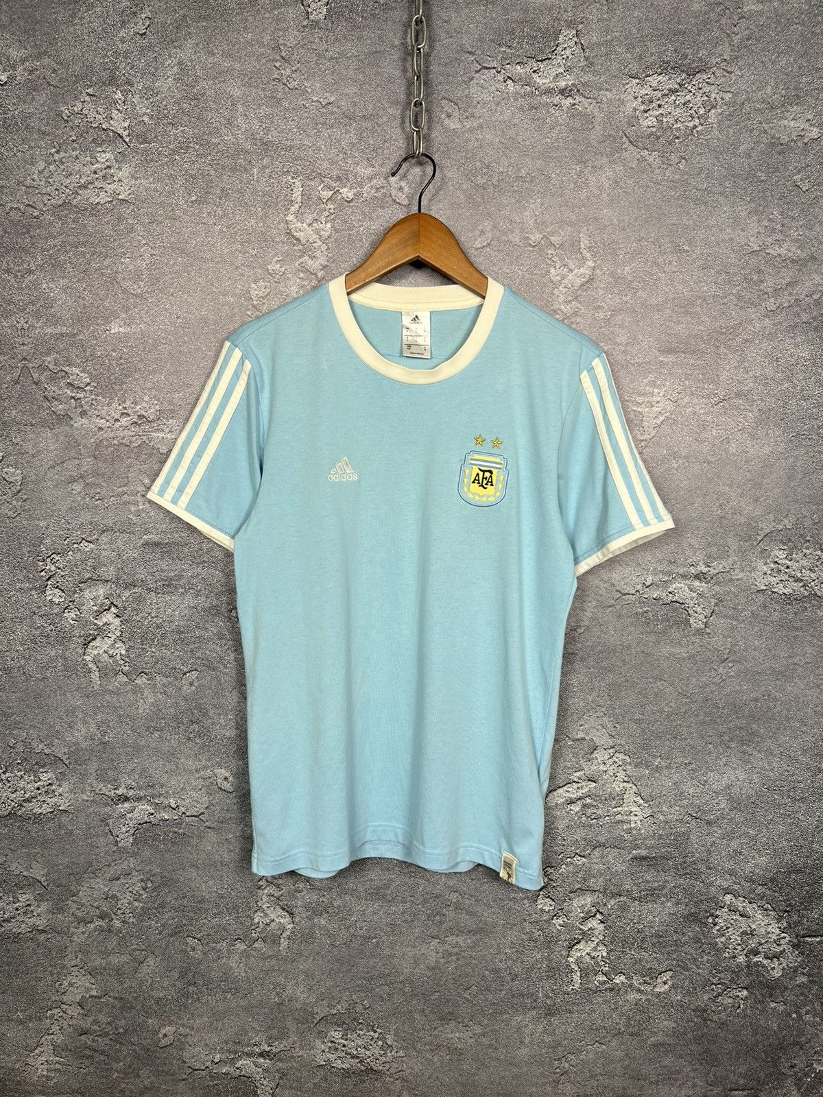 Adidas Vintage 2014 Adidas Argentina #10 Messi Cotton T-shirt Tee Size US S / EU 44-46 / 1 - 1 Thumbnail