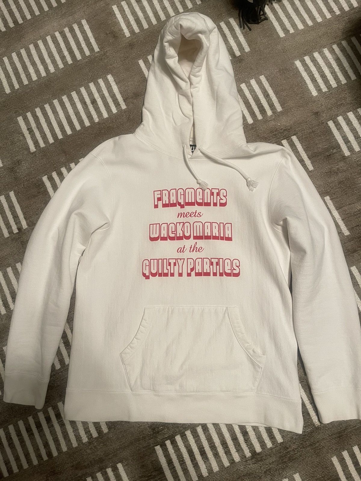 Image of Guilty Parties x Wacko Maria Hoodie in White, Men's (Size XL)