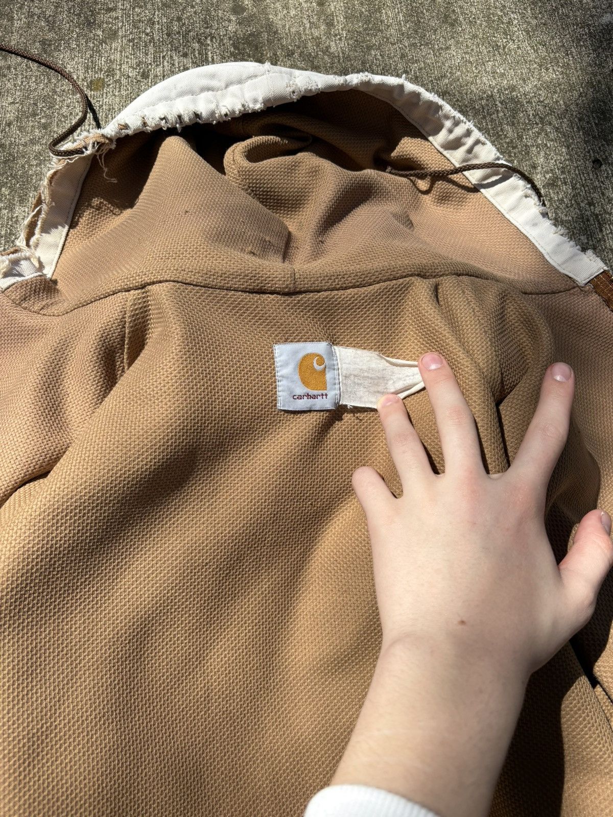 Carhartt × Vintage VINTAGE carhartt work jacket distressed thrashed sunfaded Size US S / EU 44-46 / 1 - 8 Thumbnail
