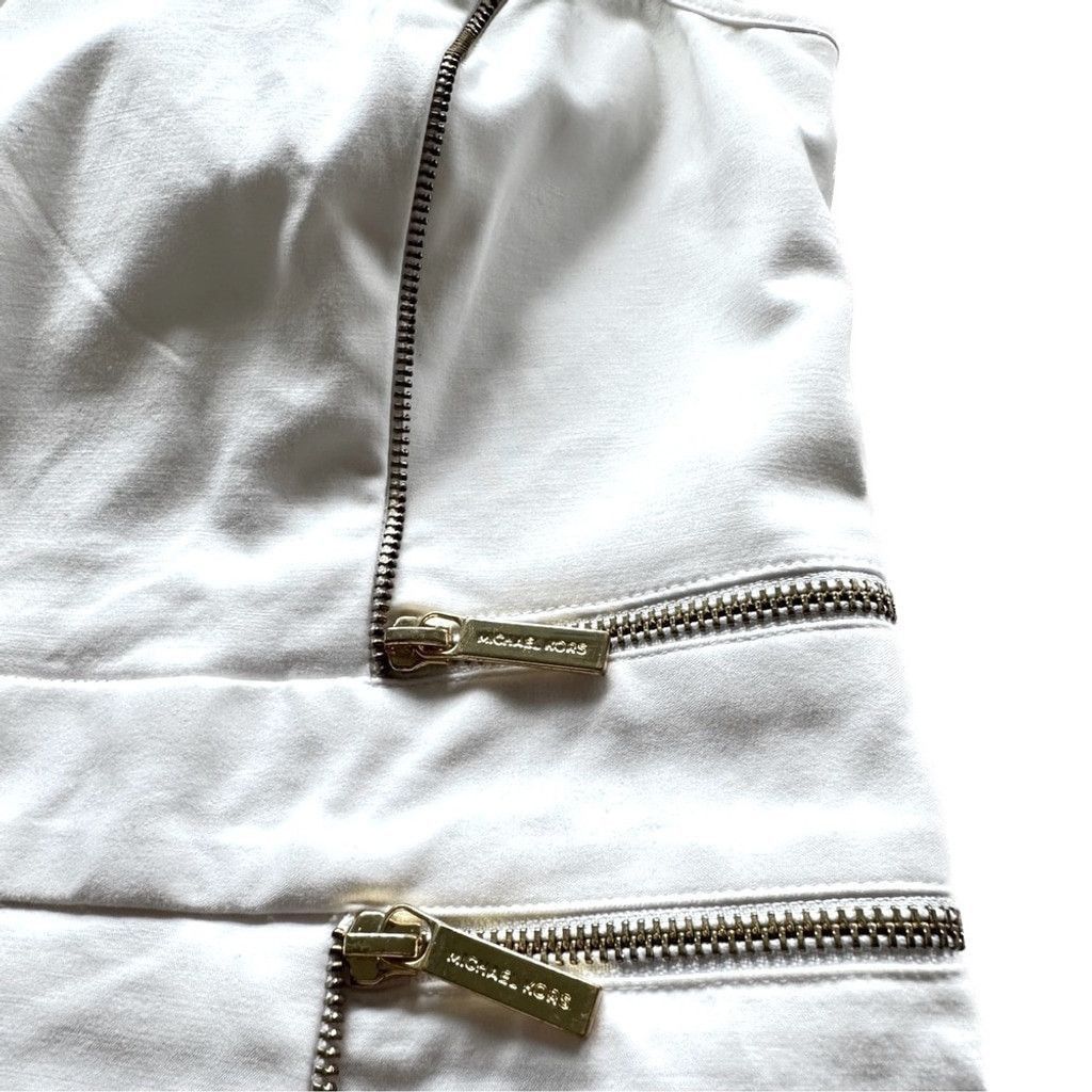 Michael Kors Michael Kors Contrast Zipper Sheath Dress Sleeveless White 8 Size M / US 6-8 / IT 42-44 - 8 Thumbnail