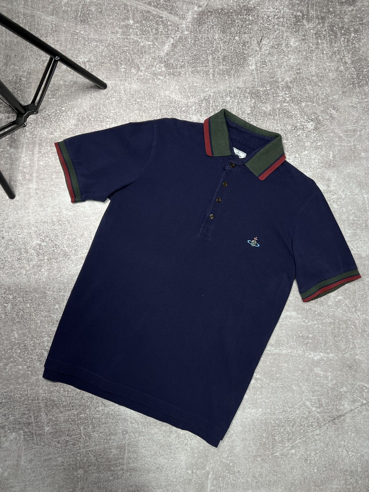 Vivienne Westwood Vivienne Westwood Blue Polo Shirt Orb Logo Size L Size US L / EU 52-54 / 3 - 1 Thumbnail