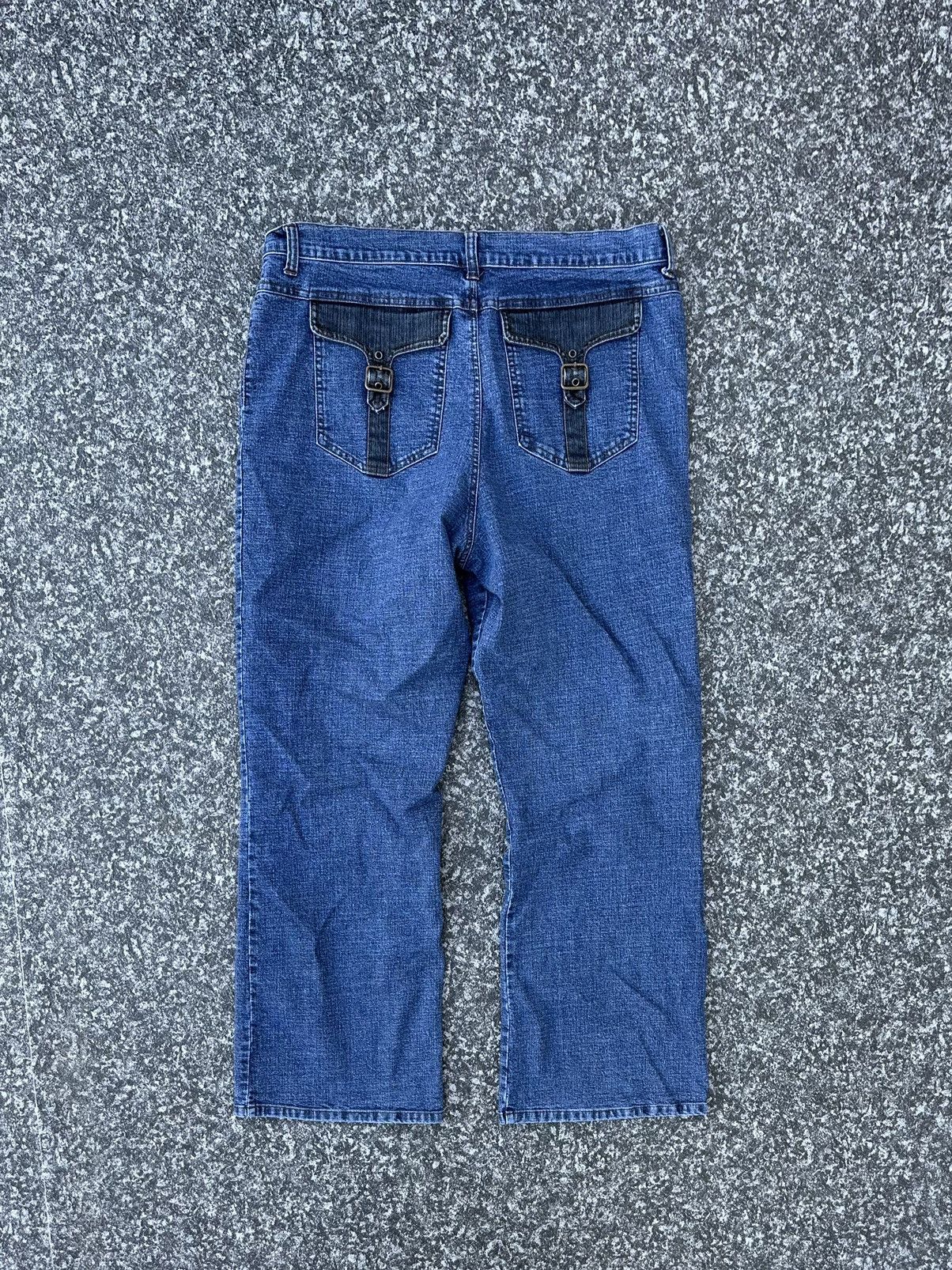 B.U.M Equipment × Vintage Vintage 90s Bum Equipment Denim Buckle Strap Jeans USA Baggy Size 34" / US 12 / IT 48 - 2 Thumbnail