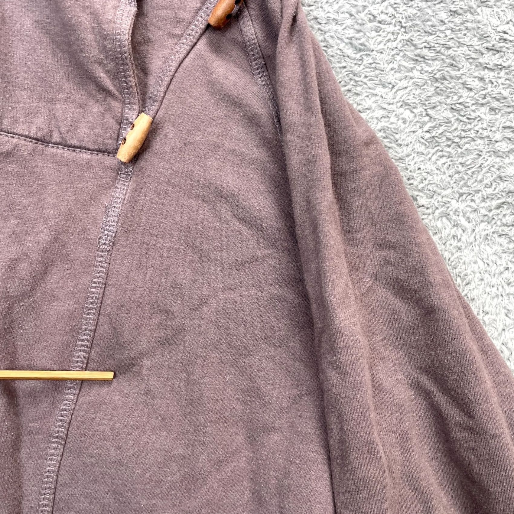 Vintage Synergy Hoodie Womens L Brown Cropped Fleece Cotton Pullover Raglan Hooded Easy Care Pockets Casual 90s City Womens Size L / US 10 / IT 46 - 6 Thumbnail