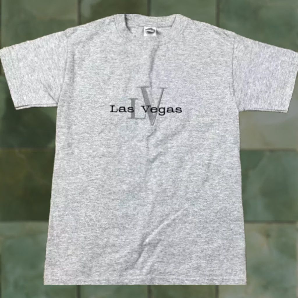 Vintage Las Vegas Gray T Shirt Small Embroidered Spellout Men Shirt Short Sleeve Crew Neck Cotton Polyester Alstyle Size S Size US S / EU 44-46 / 1 - 1 Thumbnail