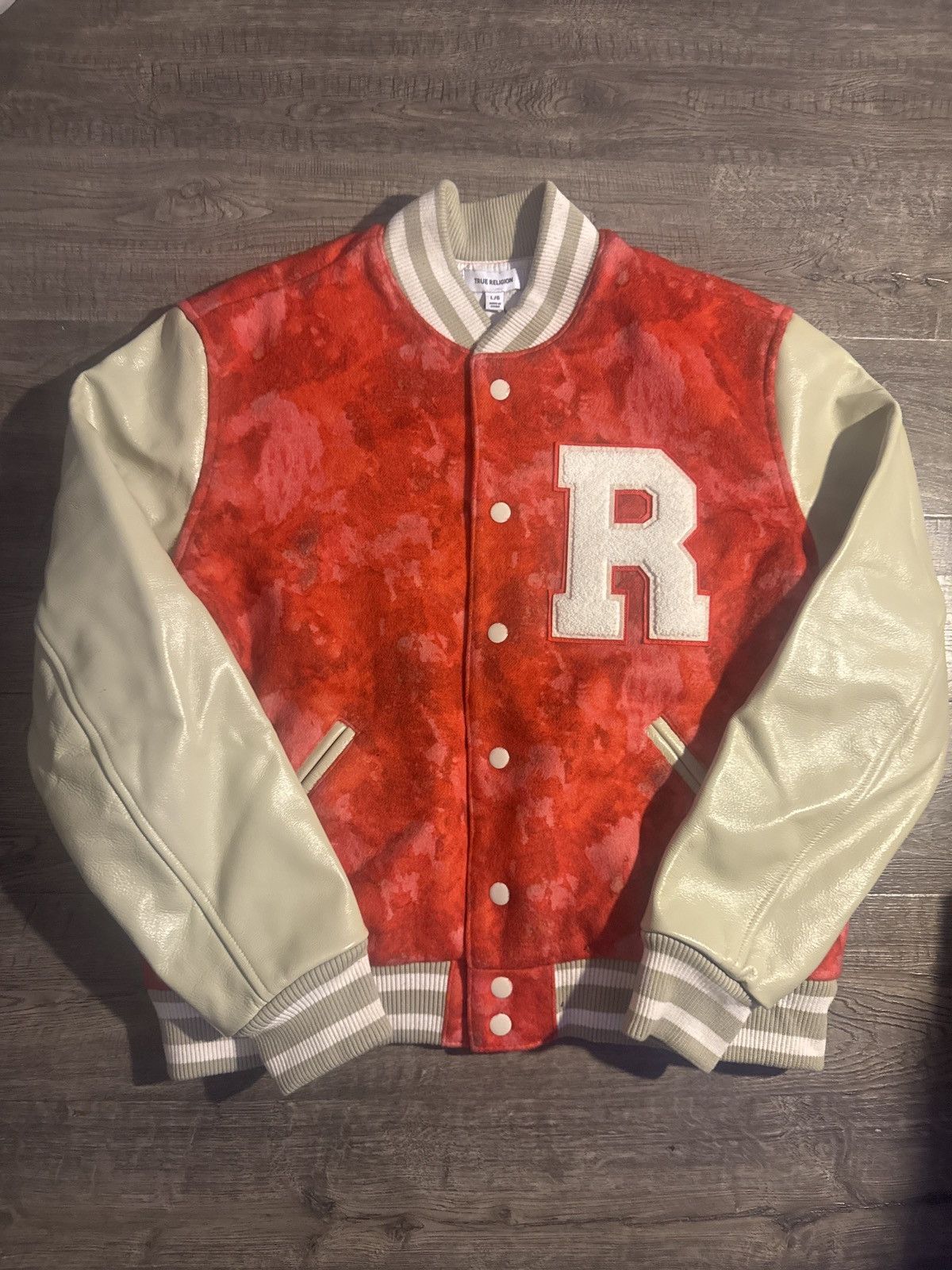 Red Tie Dye Varsity Jacket BNWT