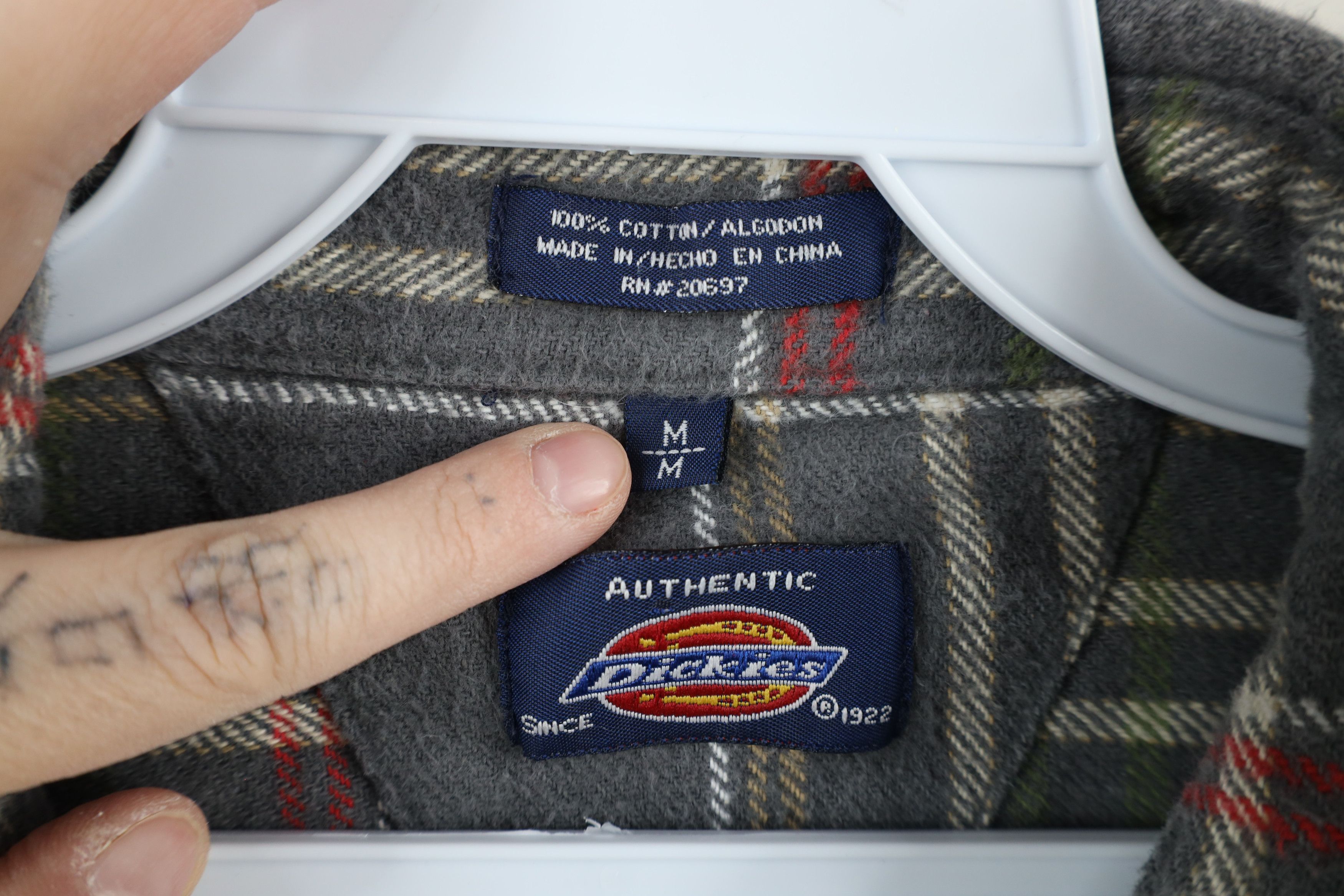 Dickies × Vintage Vintage 90s Dickies Heavy Flannel Collared Button Shirt Size US M / EU 48-50 / 2 - 7 Thumbnail