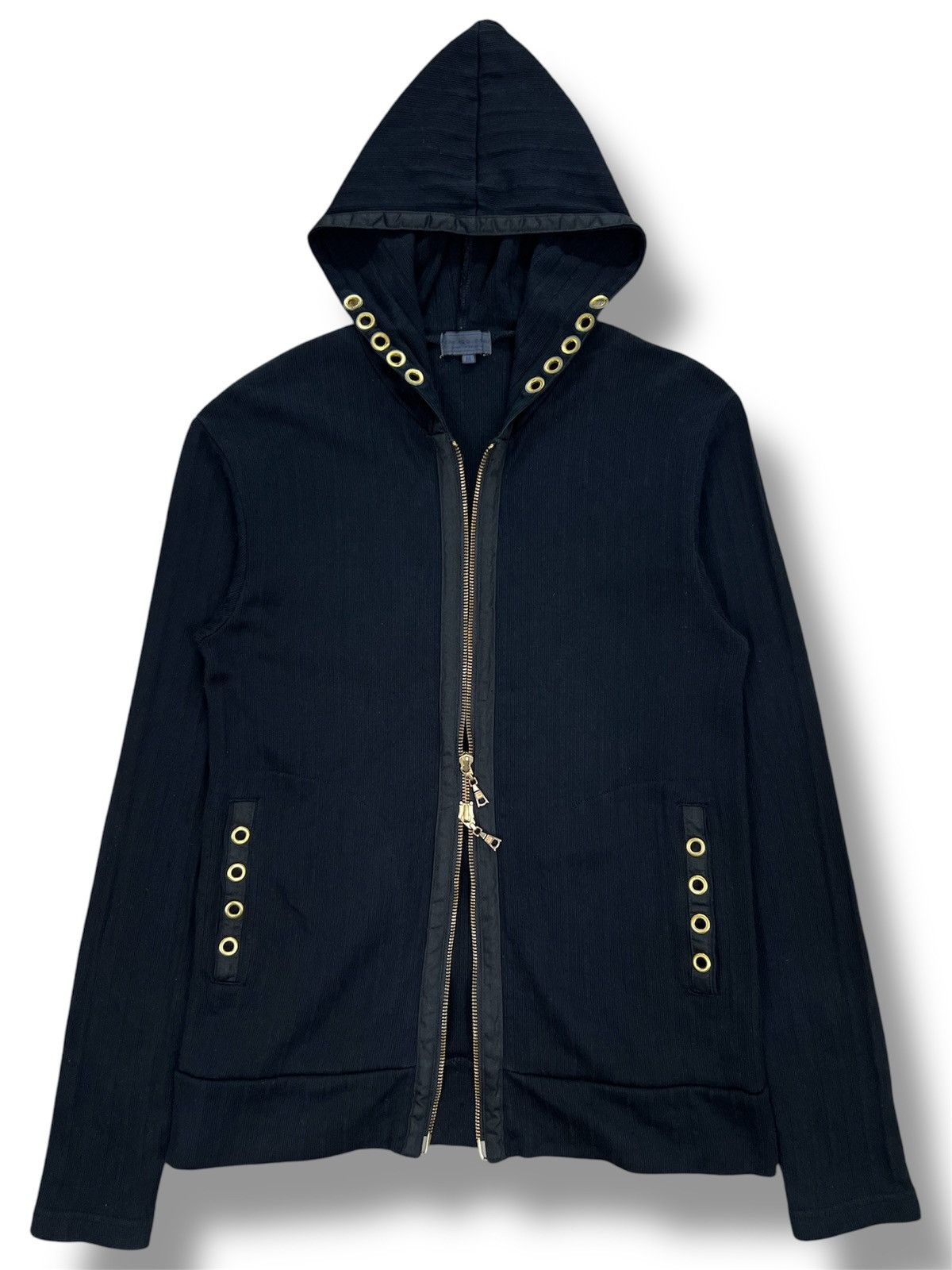 Japanese Brand Taka-Q Studded Zip Ups Hoodie Size US XS / EU 42 / 0 - 1 Thumbnail