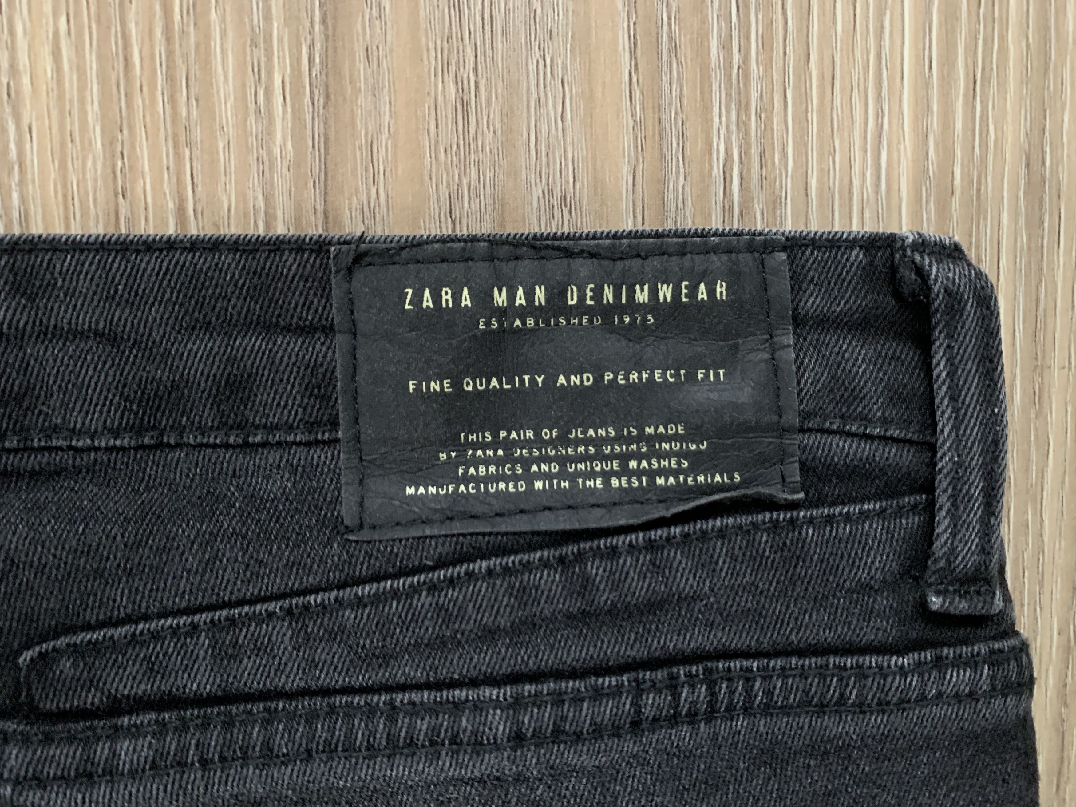 Zara Zara Man Stretch Black Distressed Jeans Size US 31 - 8 Thumbnail
