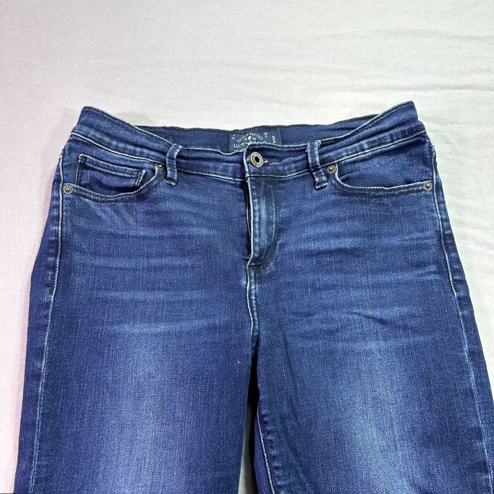 Lucky Brand Lucky Brand Brooke Jeans Womens 8/29 Blue Denim Straight Leg 29x28 Hip Pocket 5-Pocket Size 30" / US 8 / IT 44 - 3 Thumbnail