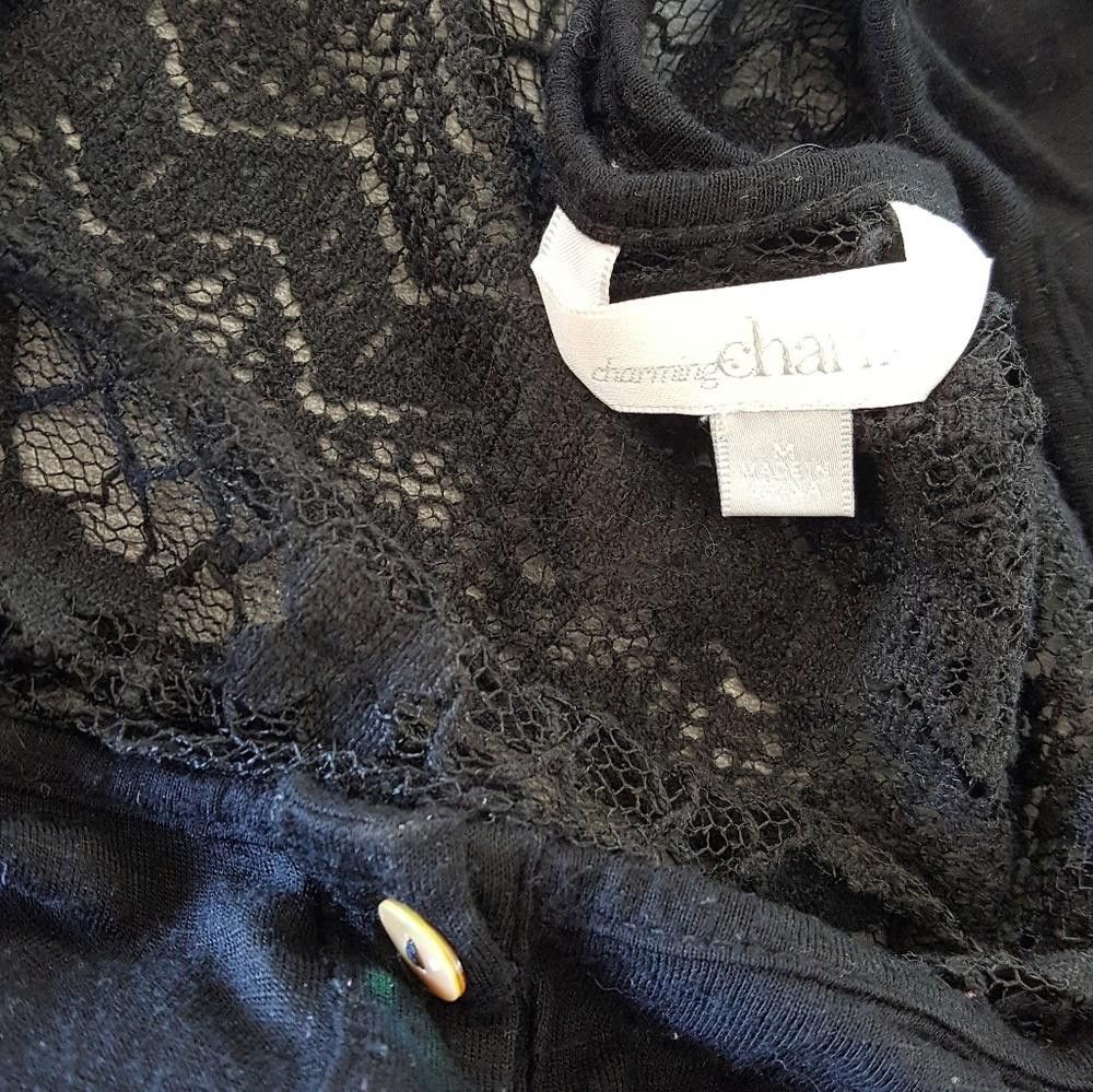 Designer Black Back Laced Charlie Long Sleeve Size M / US 6-8 / IT 42-44 - 3 Thumbnail