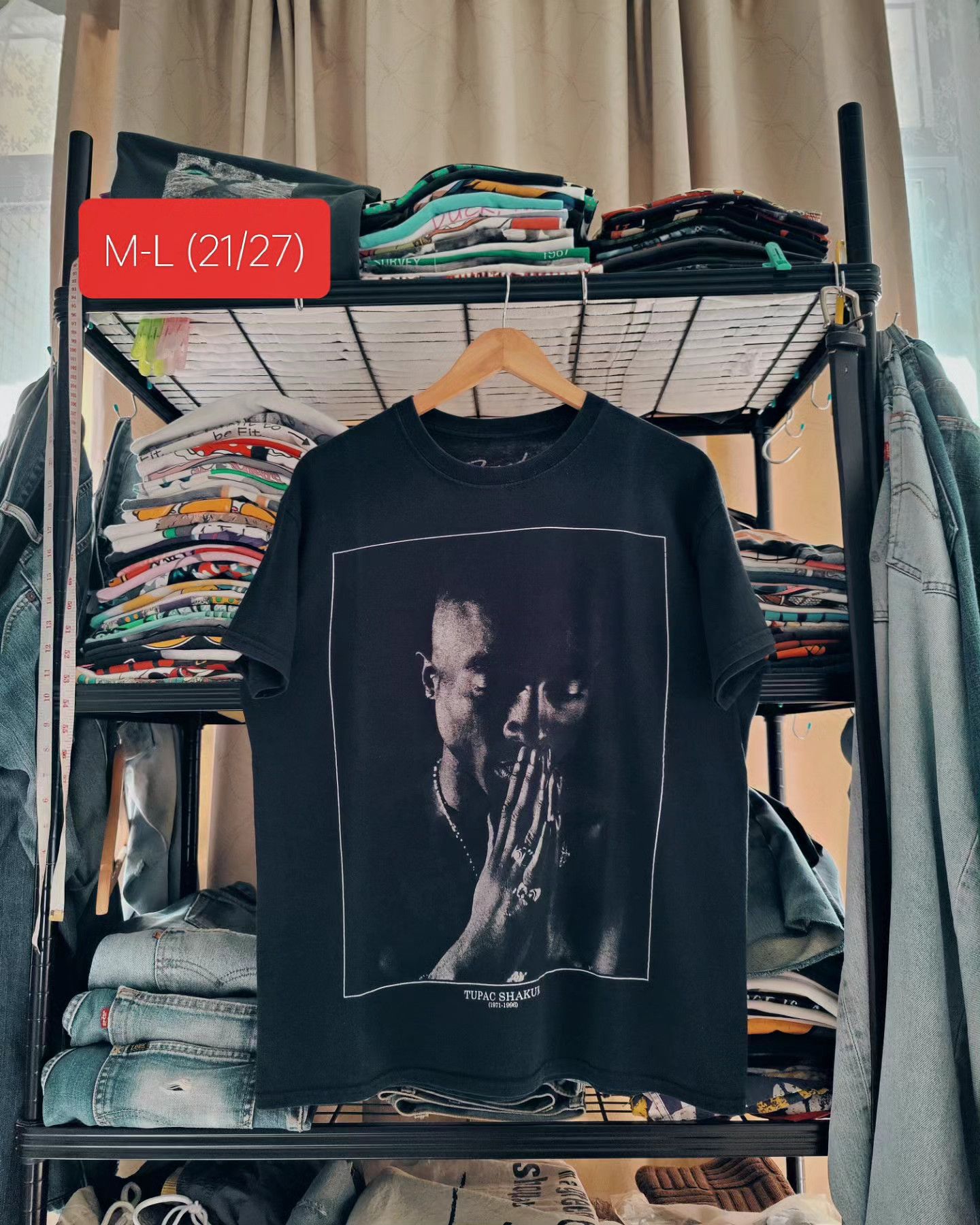 Band Tees × Rap Tees 2PAC - Tupac Shakur Size M / US 6-8 / IT 42-44 - 5 Thumbnail