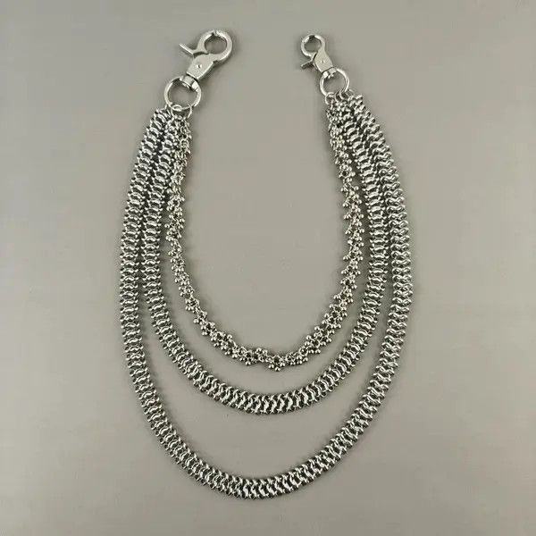 Jewelry Cuban Style Stainless Steel Pants Chain Size ONE SIZE - 1 Thumbnail