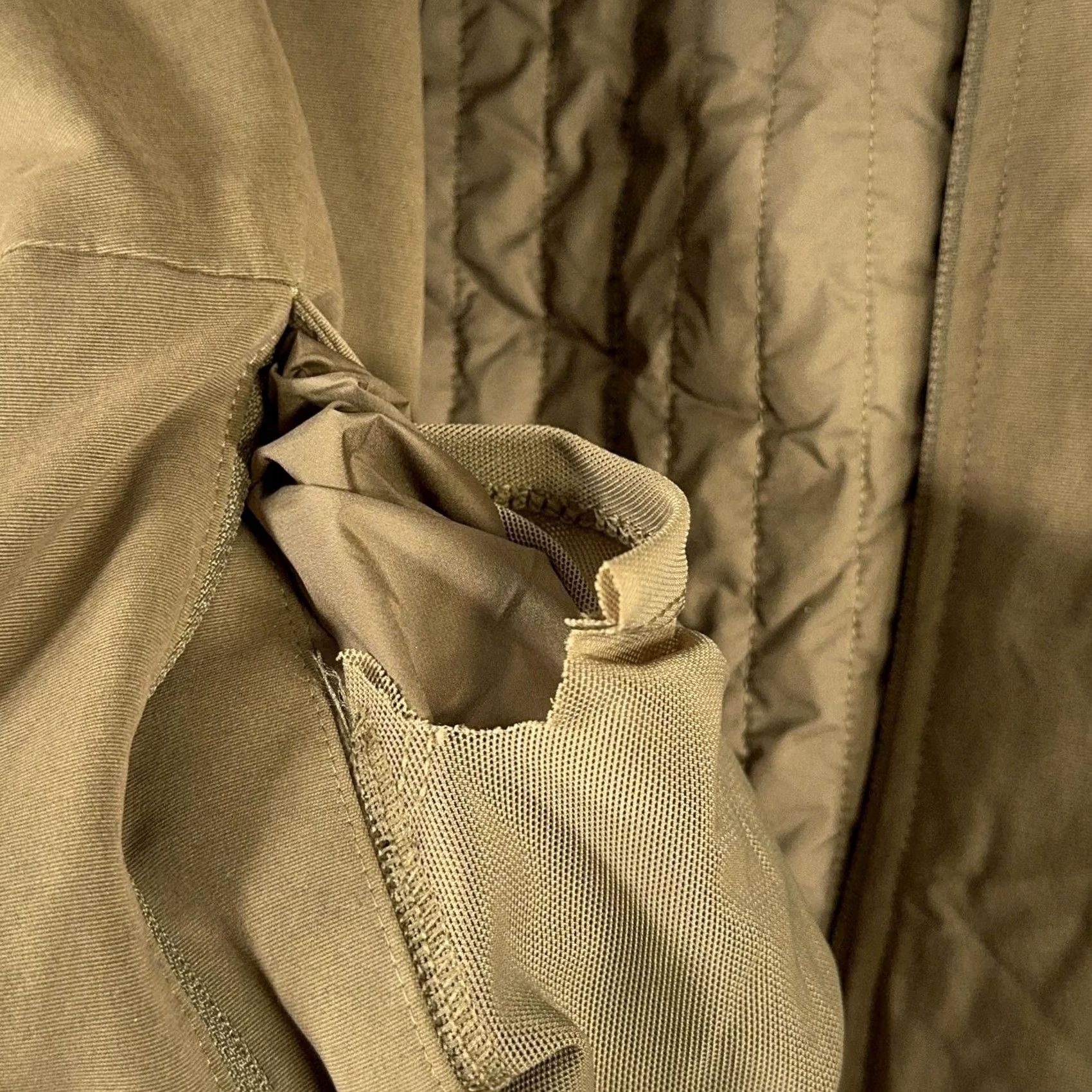 Lululemon Lululemon Bomber Jacket Womens 8 Brown Khaki Non Stop Reversible Quilted Cotton Blend Zip Pockets Size M / US 6-8 / IT 42-44 - 5 Thumbnail