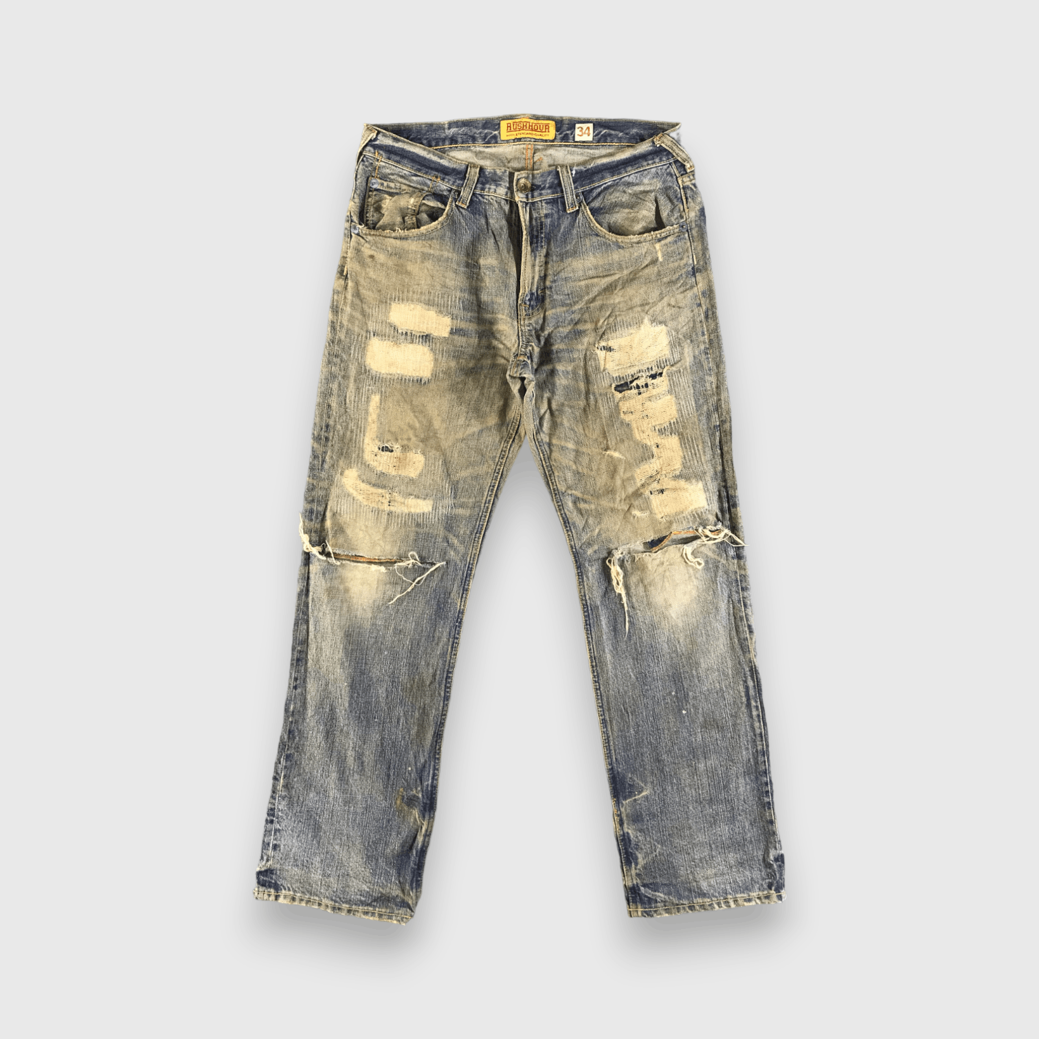Japanese Brand Vintage Rush Hour Jeans-J4567 Size US 35 - 1 Thumbnail