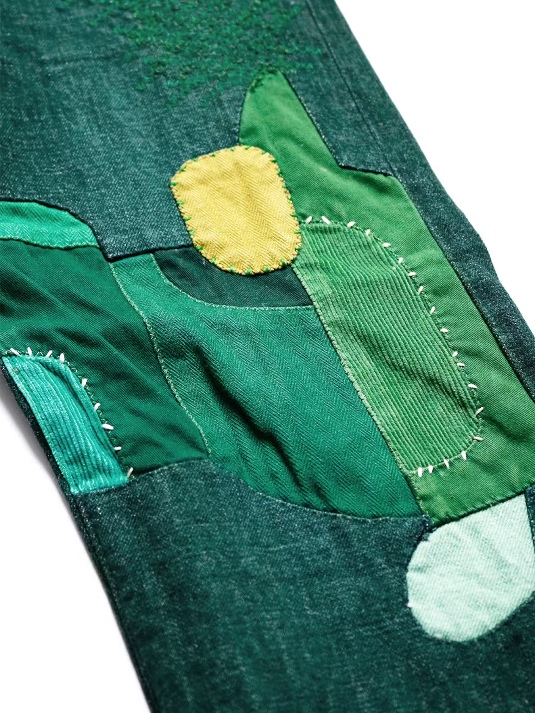 Kapital KAPITAL green denim monkey cisco bonsai jeans Size US 28 / EU 44 - 2 Thumbnail