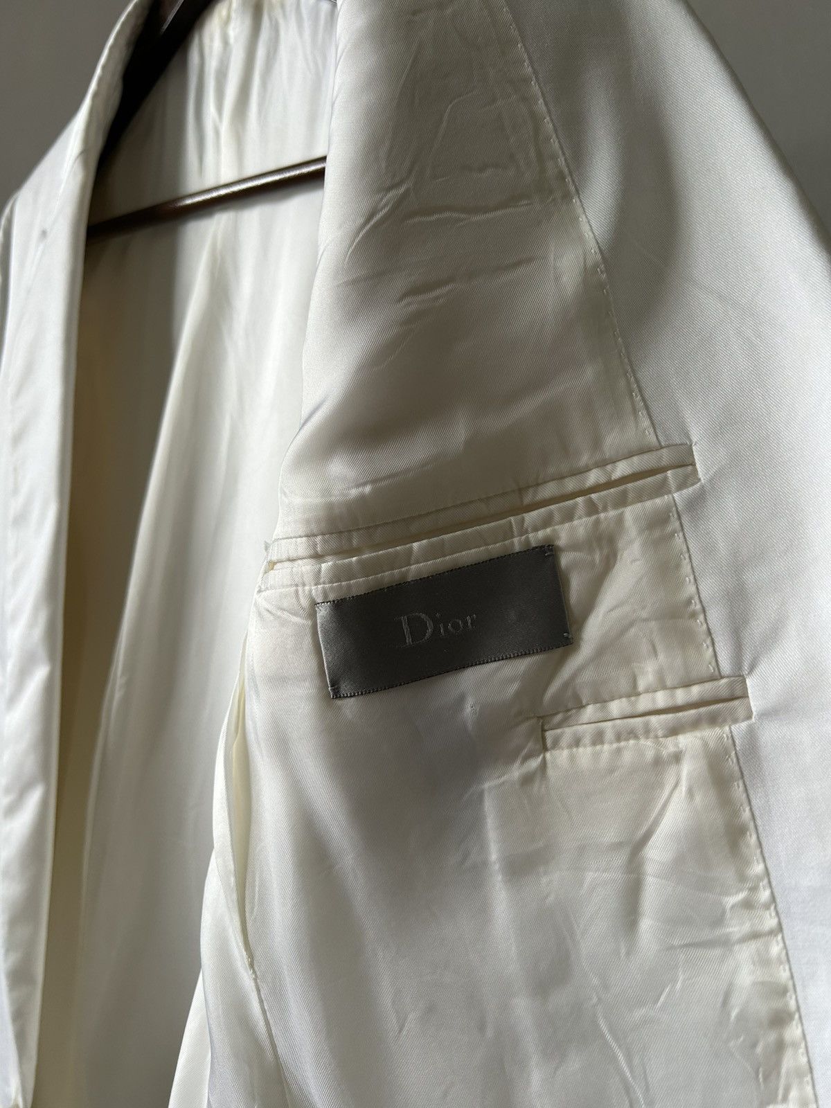 Dior Dior Hedi Slimane White Blazer Size S / US 4 / IT 40 - 11 Thumbnail