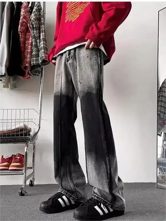Japanese Brand Retro straight washed gradient jeans Size US 30 / EU 46 - 3 Thumbnail