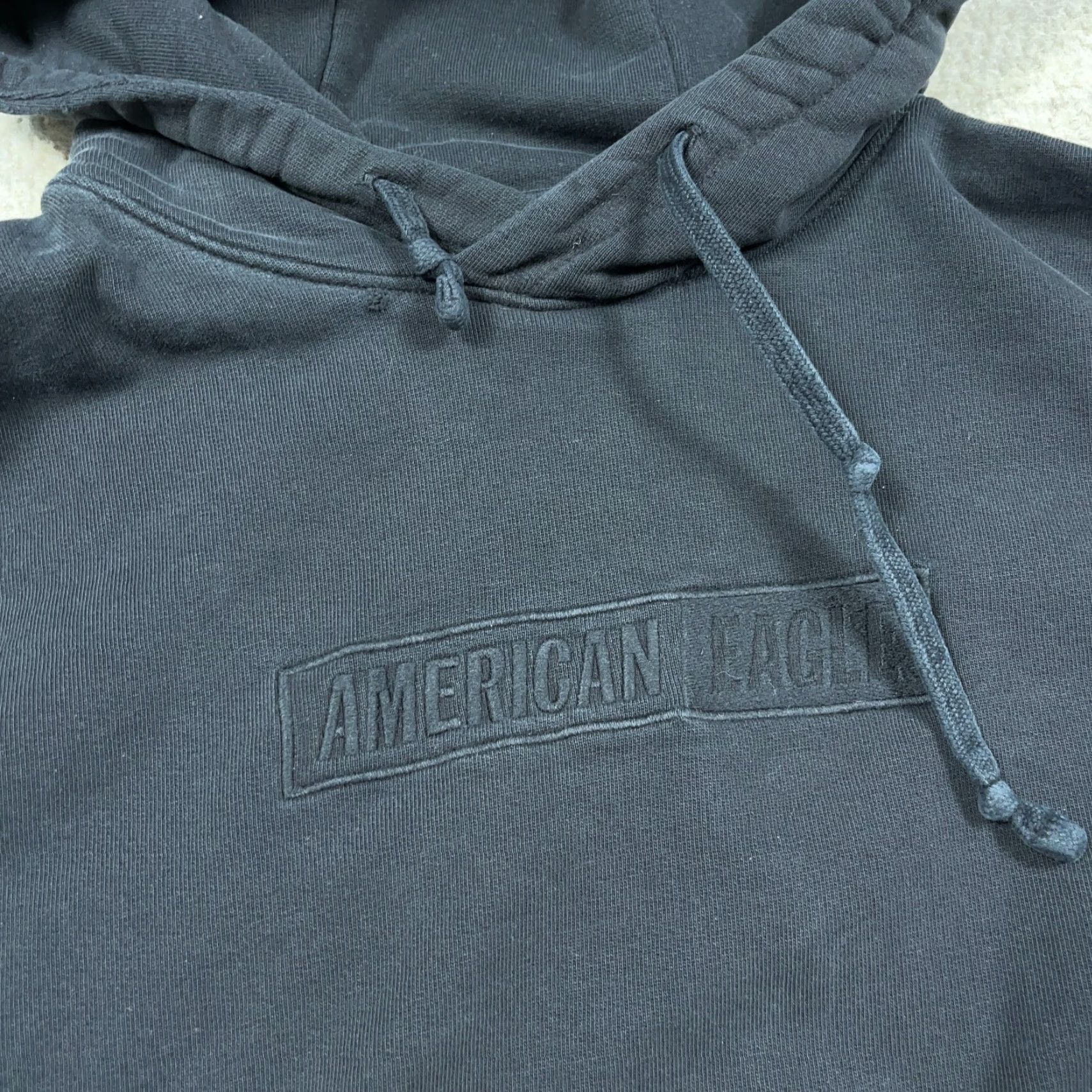 American Eagle Outfitters VINTAGE American Eagle Hoodie Men XL Black Sweatshirt Spellout Pullover Retro Heavy Size US XL / EU 56 / 4 - 6 Thumbnail