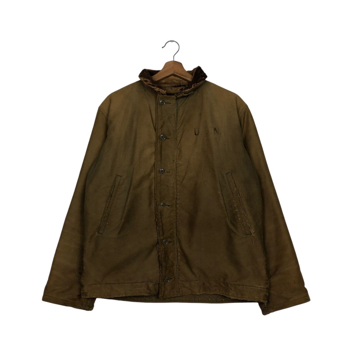 Vintage 🔥TRUE VINTAGE 40’s DECK JACKET NAVY DEPARTMENT USN JACKET Size US M / EU 48-50 / 2 - 3 Thumbnail