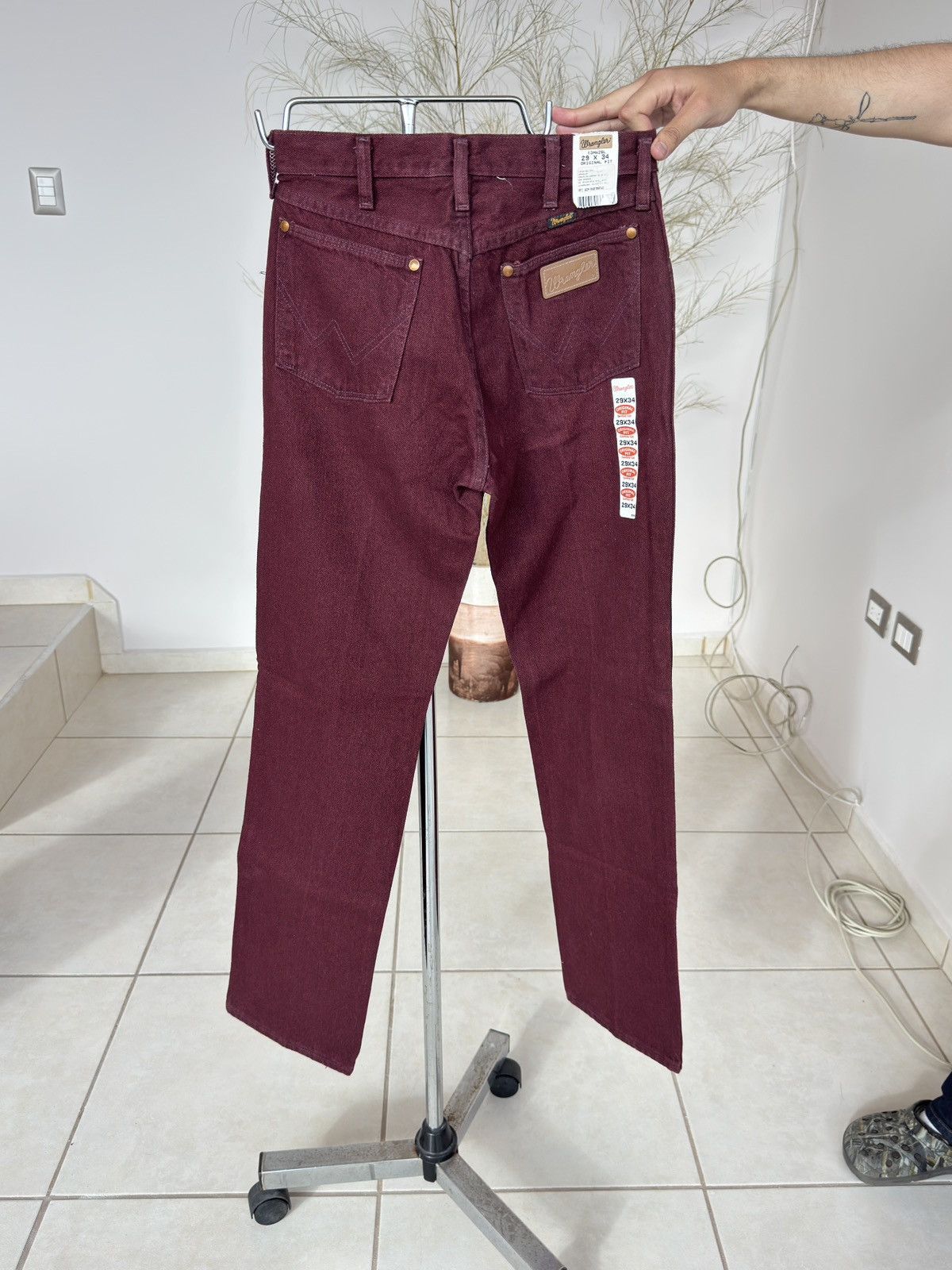 Wrangler Wrangler 13MWZ Pro Rodeo Cowboy Cut Jeans — Burgundy — 30x34 Size US 30 / EU 46 - 3 Thumbnail