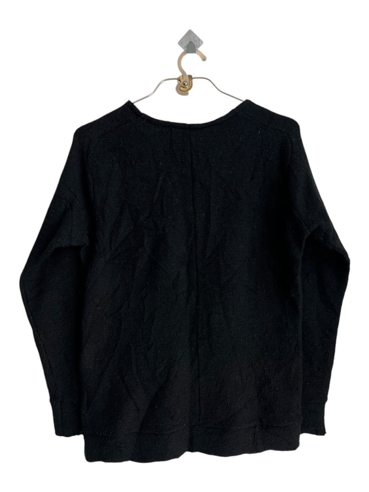 Isamu Katayama Backlash Strum 🇯🇵 Hairy Wool Leather Attach Tweed Knit Sweater Size US M / EU 48-50 / 2 - 5 Thumbnail