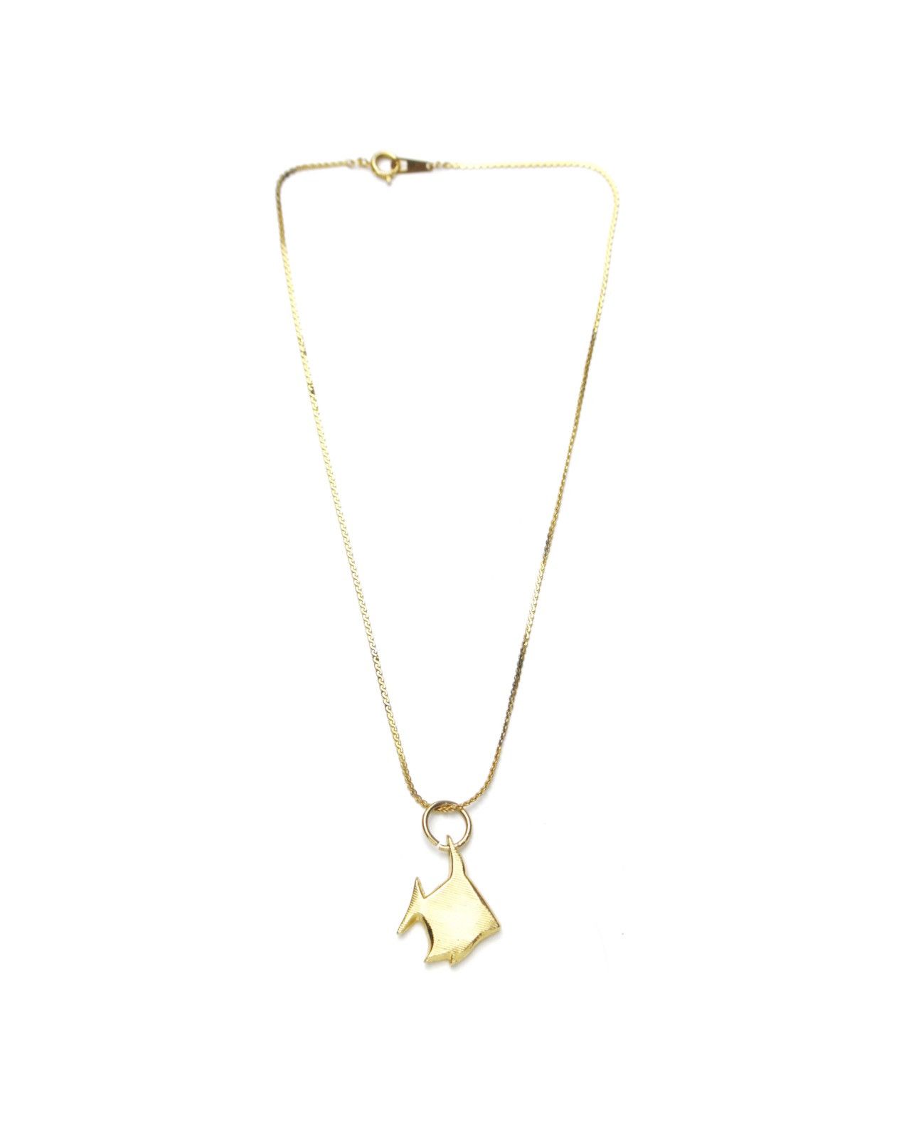 Vintage 2000S JAPANESE MADE GOLD FISH NECKLACE MOTHER OF PEARL INLAY Size ONE SIZE - 3 Thumbnail