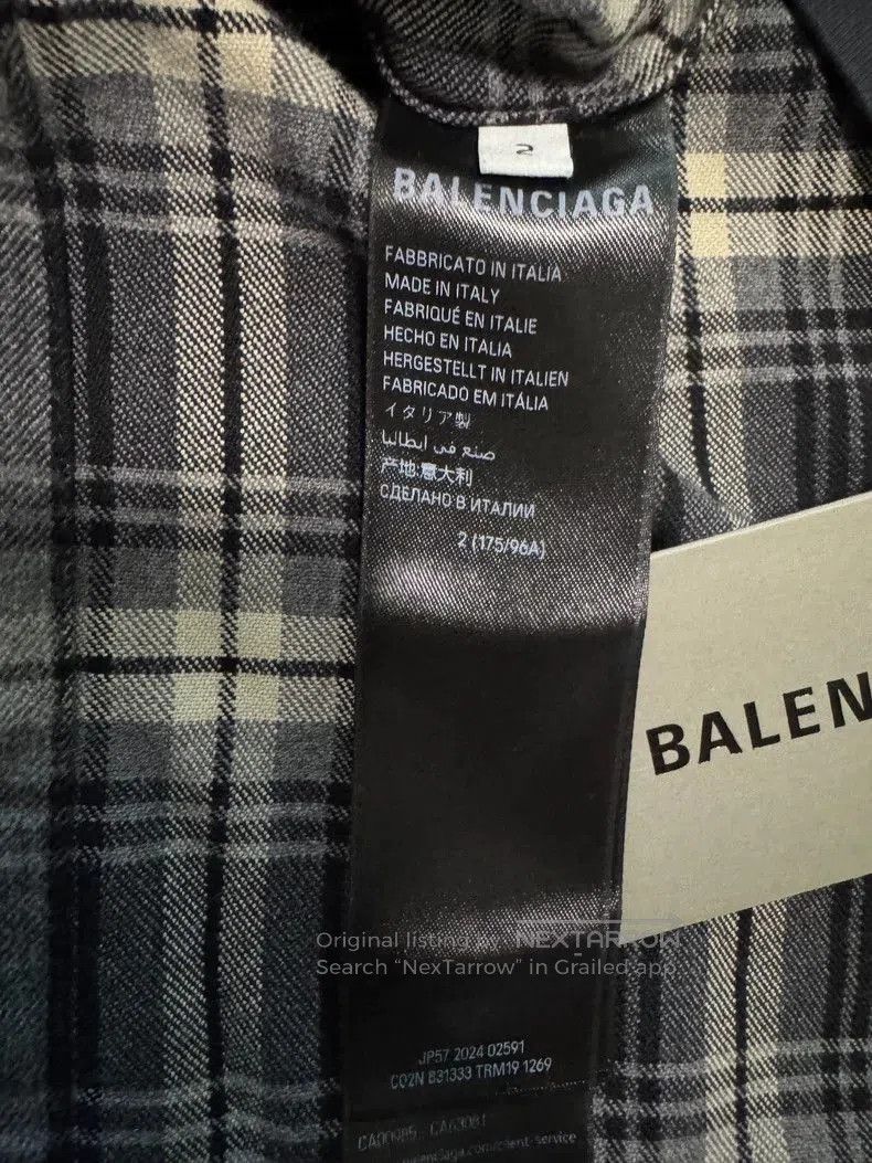 Balenciaga Balenciaga 25 Paneled Plaid Shirt. Size US S / EU 44-46 / 1 - 4 Thumbnail