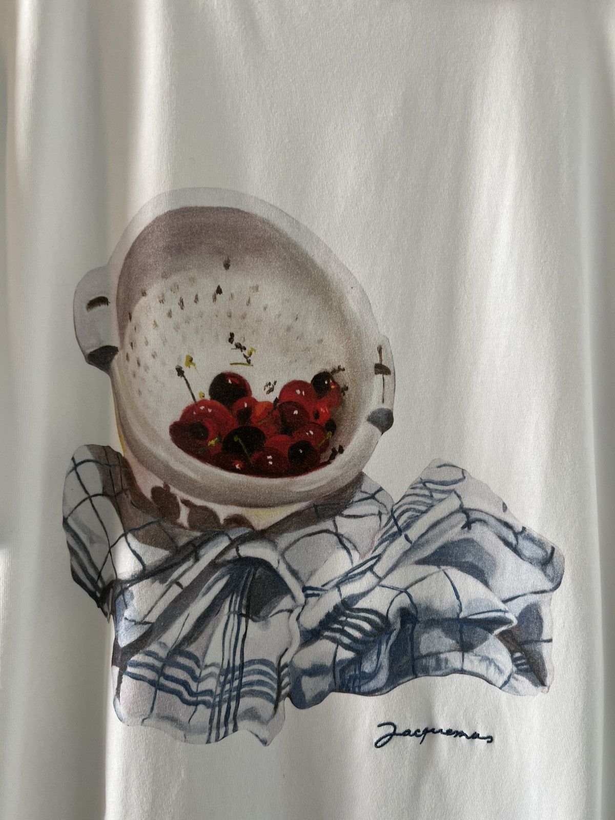 Jacquemus Jacquemus Cherry Cerises White T Shirt Size US L / EU 52-54 / 3 - 5 Thumbnail