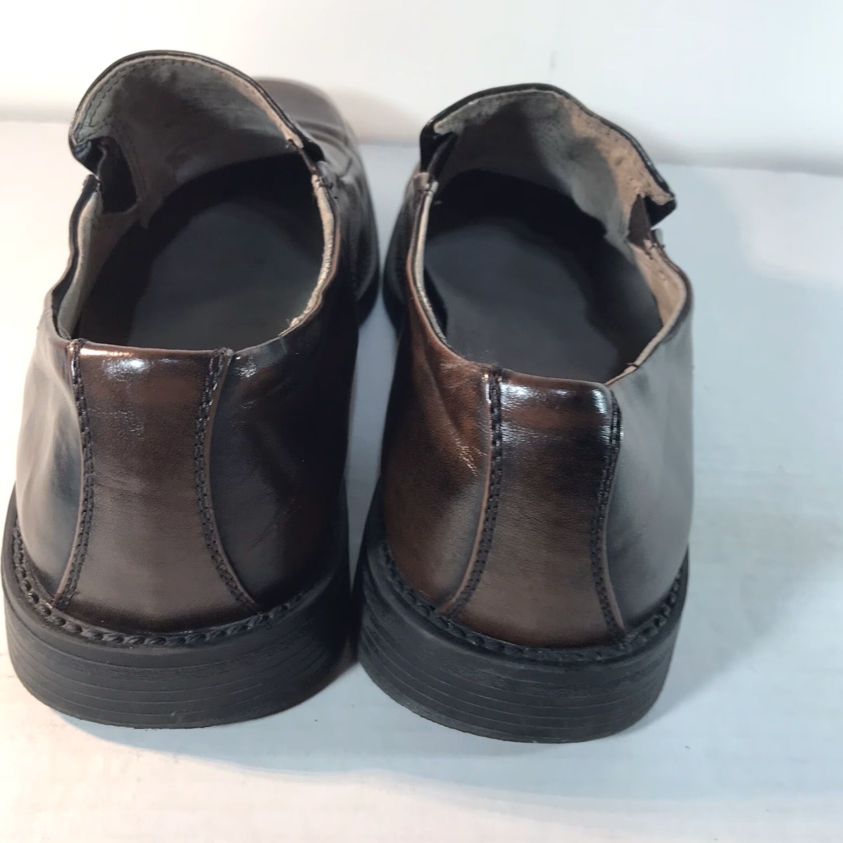 Vintage Borelli Matthew Leather Loafers Mens Size 10 Brown Dress Shoes Slip On Comfort Stylish Size US 10 / EU 43 - 5 Thumbnail