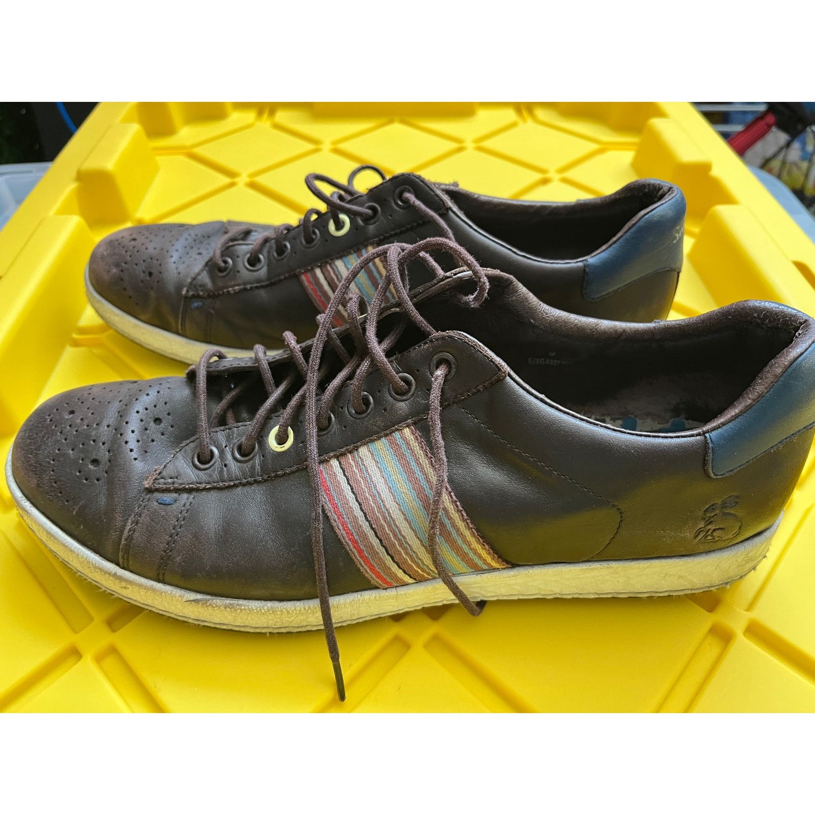Paul Smith Paul Smith Genuine Signature Striped Biz Casual Shoes Brown Size US 10 / EU 43 - 1 Thumbnail