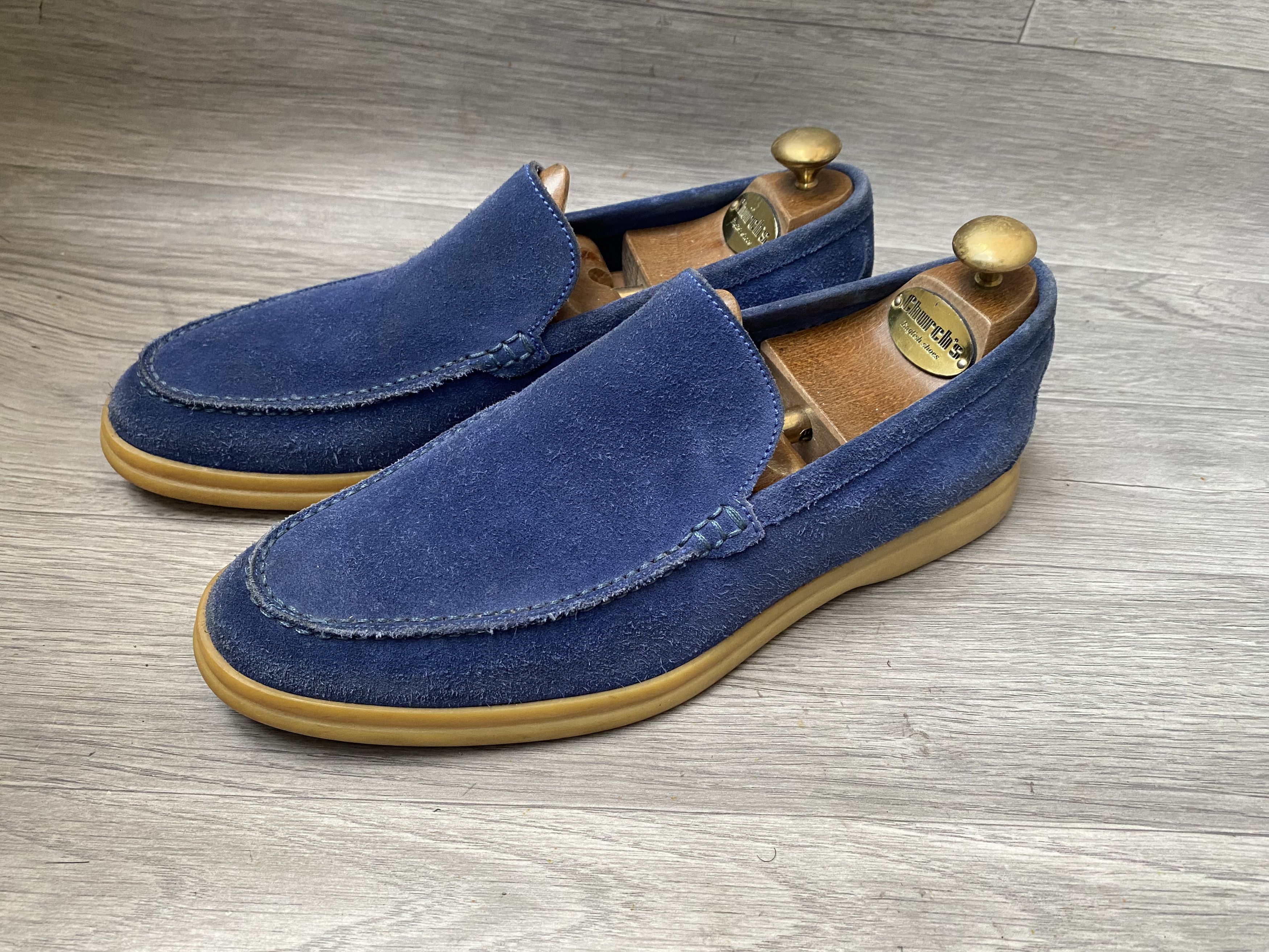 Loro Piana Loro piana summer walk blue suede slip on shoes sz 40 Size US 7 / EU 40 - 6 Thumbnail