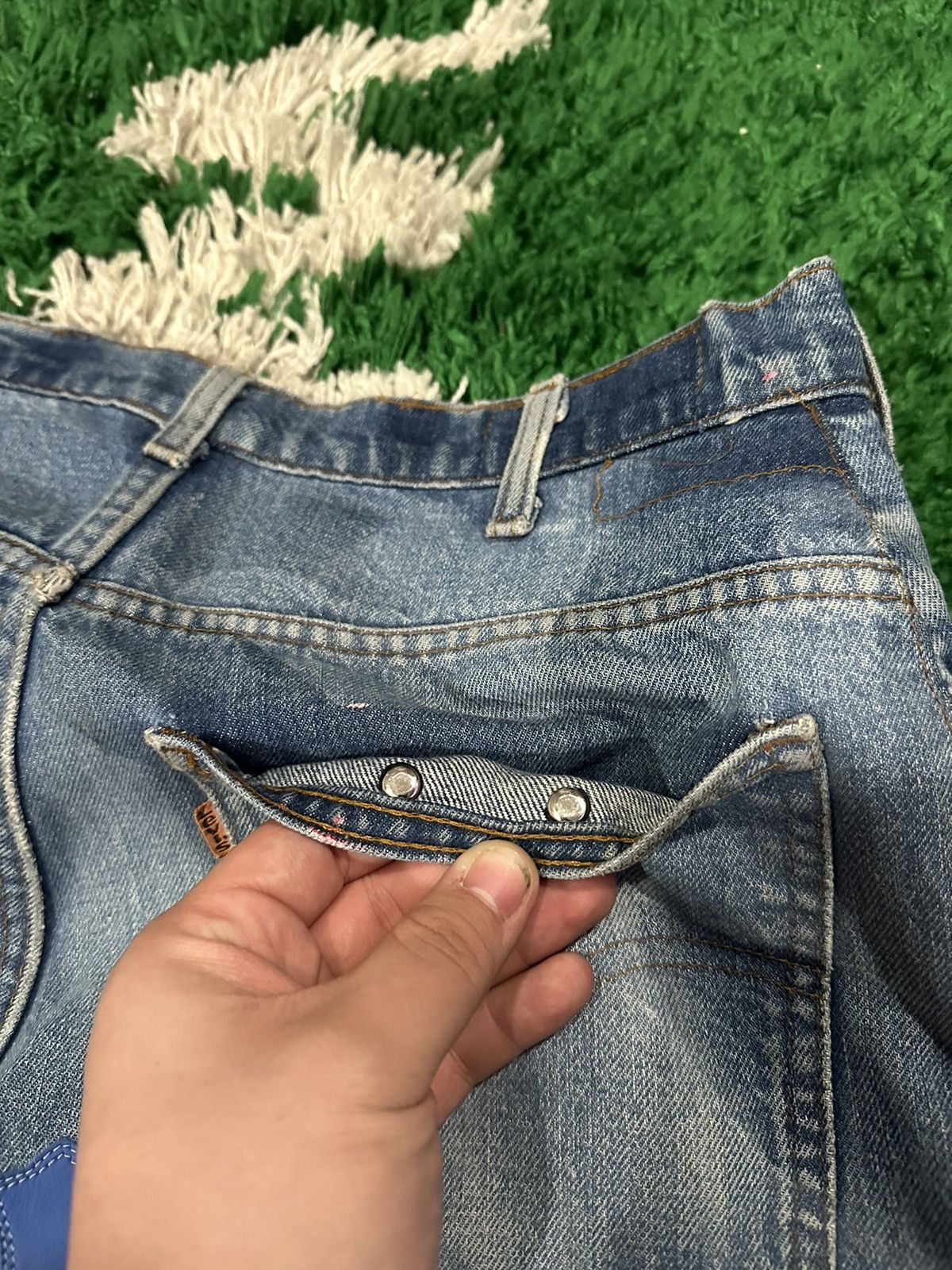 Chrome Hearts Chrome Hearts Levi’s Stencil Cross Patch Denim Size US 33 - 15 Thumbnail