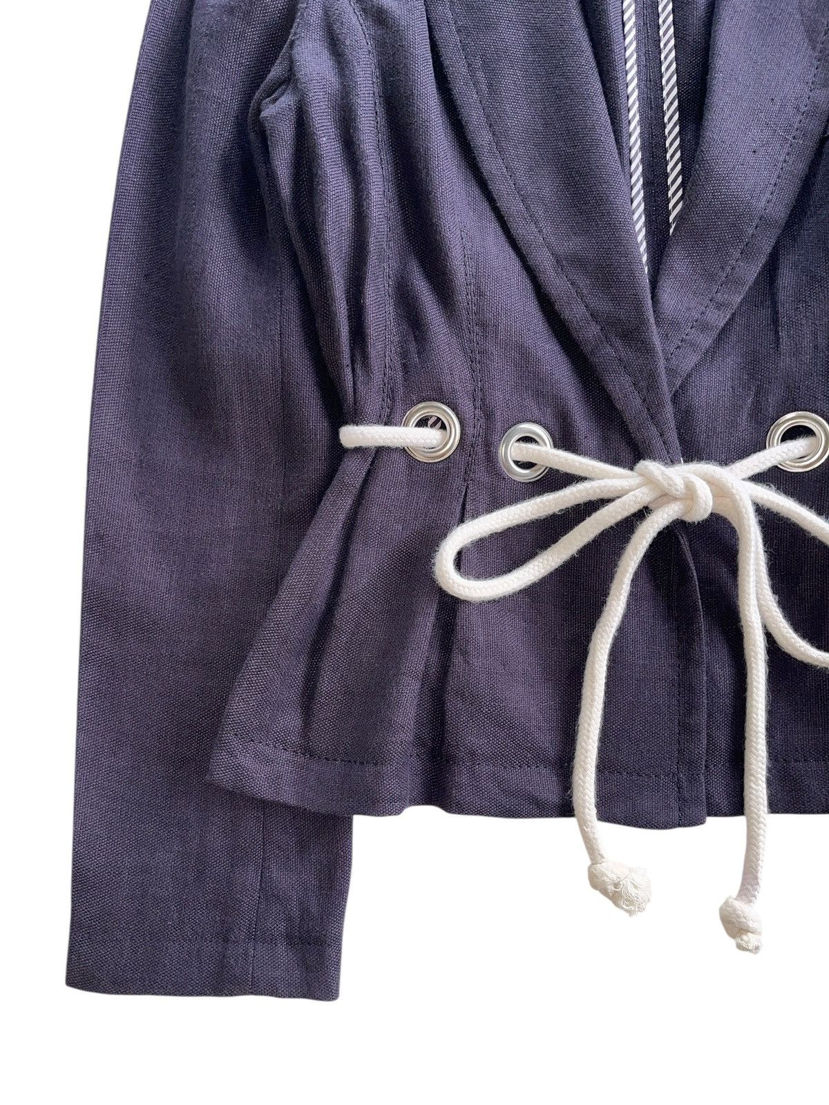 Sonia Rykiel Sonia Rykiel Rope Tie Jacket Navy Blue Size S / US 4 / IT 40 - 4 Thumbnail