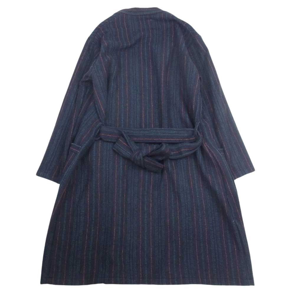 Wacko Maria Multi Striped Wool Linen Gown Coat | Grailed