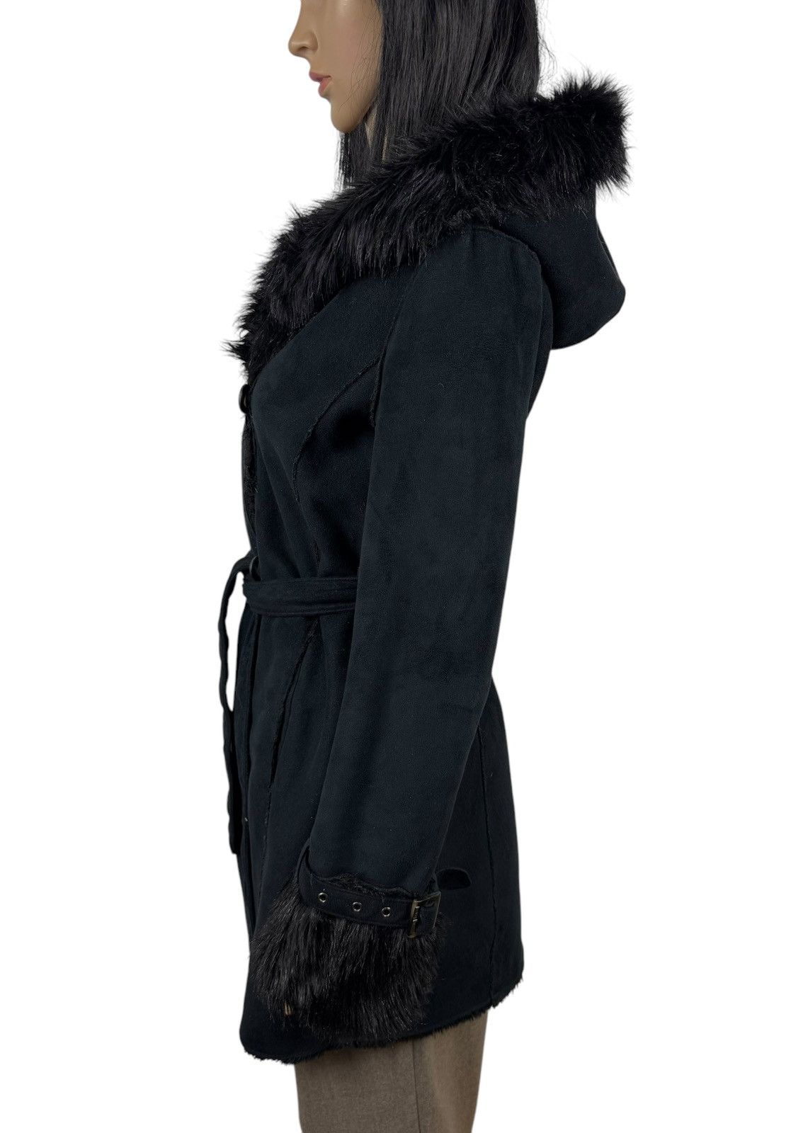 Armani Armani Jeans Faux Fur Coat Belted Hooded size US2 EU38 Size XS / US 0-2 / IT 36-38 - 6 Thumbnail