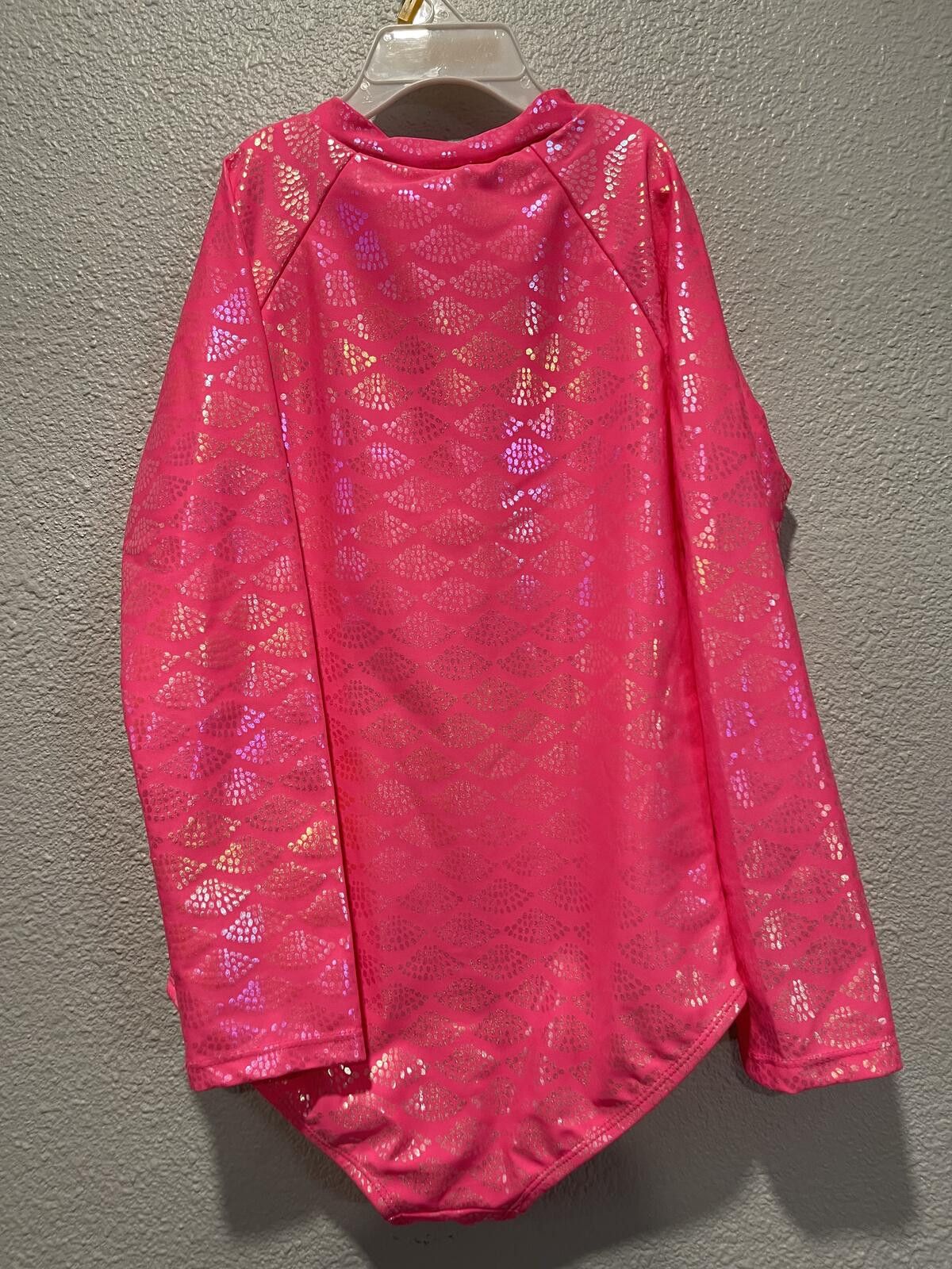Other Girls' Kensiegirl Long Sleeve Pink Metallic One-Piece Swimsu Size ONE SIZE - 2 Thumbnail
