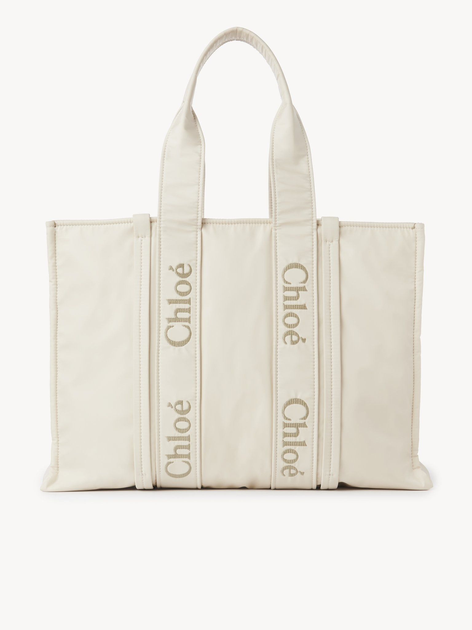 Chloe o1loc1c10425 Size: OS / Woody Large Tote Bag in Dusty Ivory Size ONE SIZE - 4 Thumbnail