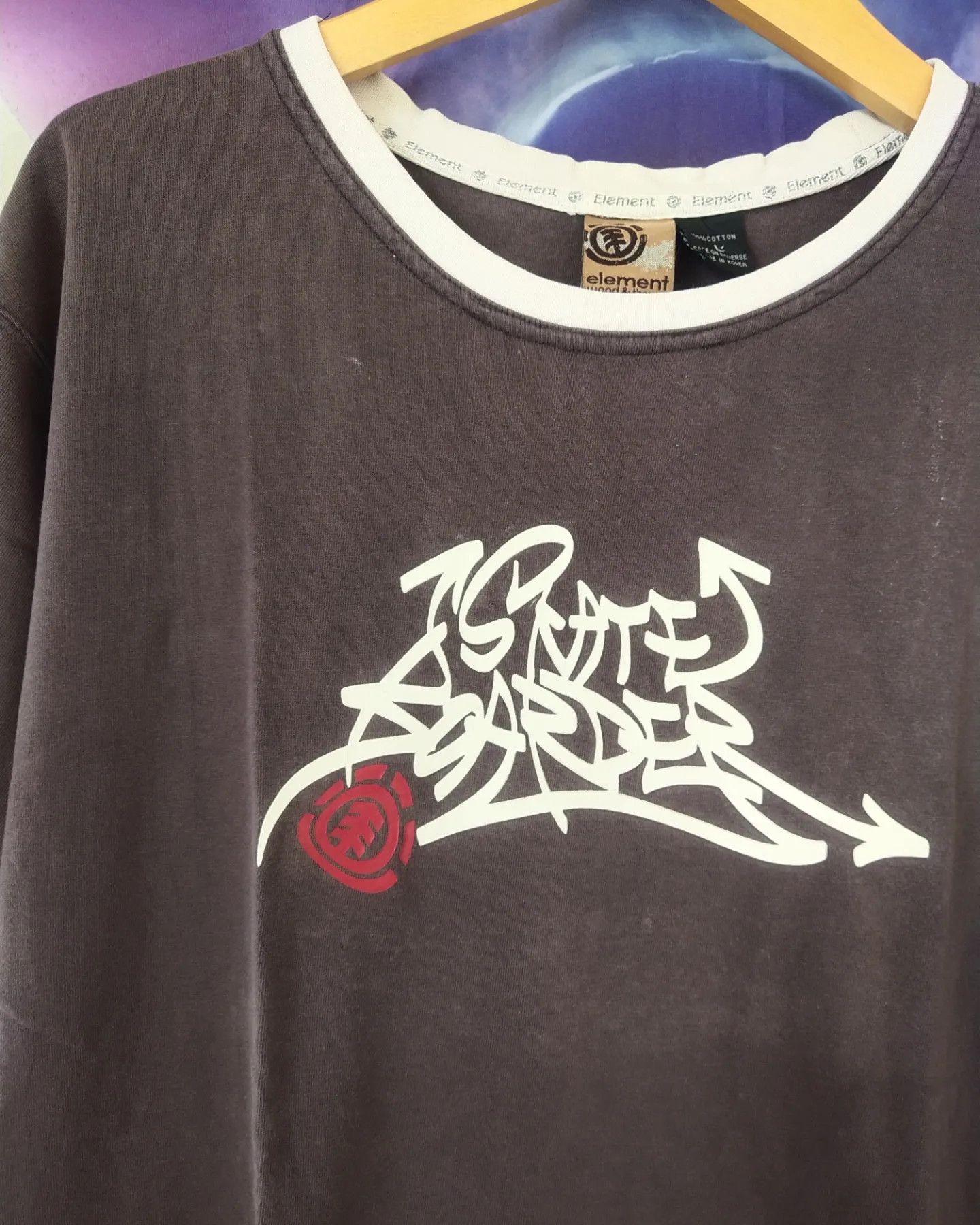 Element Vintage Element Skateboards Graffiti Brown Tees Size US L / EU 52-54 / 3 - 2 Thumbnail