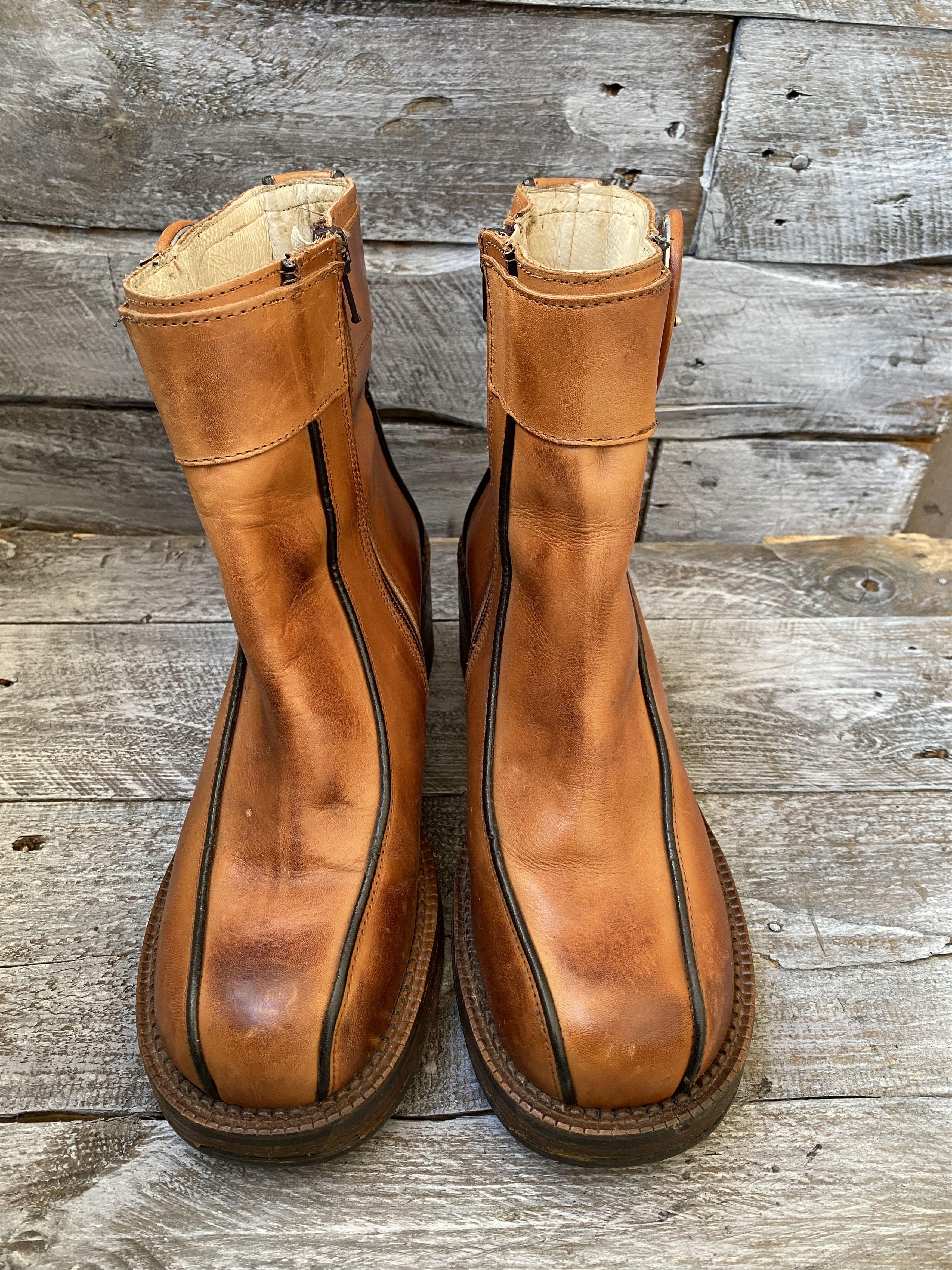 Dockers × Vintage Vintage, Dockers Y2k brown leather boots sz38 Size US 7.5 / IT 37.5 - 1 Thumbnail